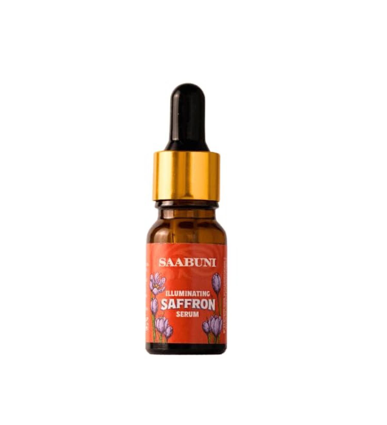 Saabuni Illuminating Anti Aging Serum for Face Pure Ayurveda Saffron Oil for Skin Glow Fine Line and Wrinkles Vegan All Natural Face Oil 10 ml - Buy Online on GoSupps.com