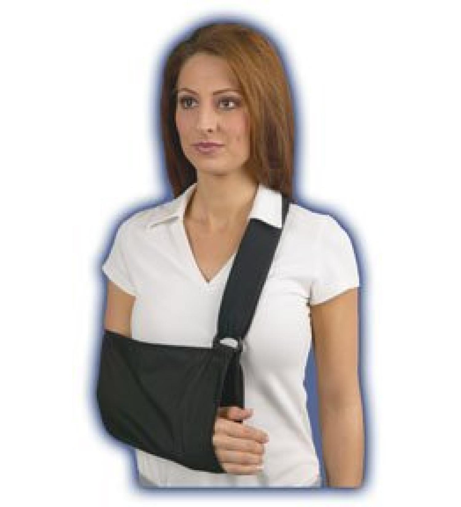 Med Spec Padded Arm Sling with Soft Padded Shoulder Strap Black Medium