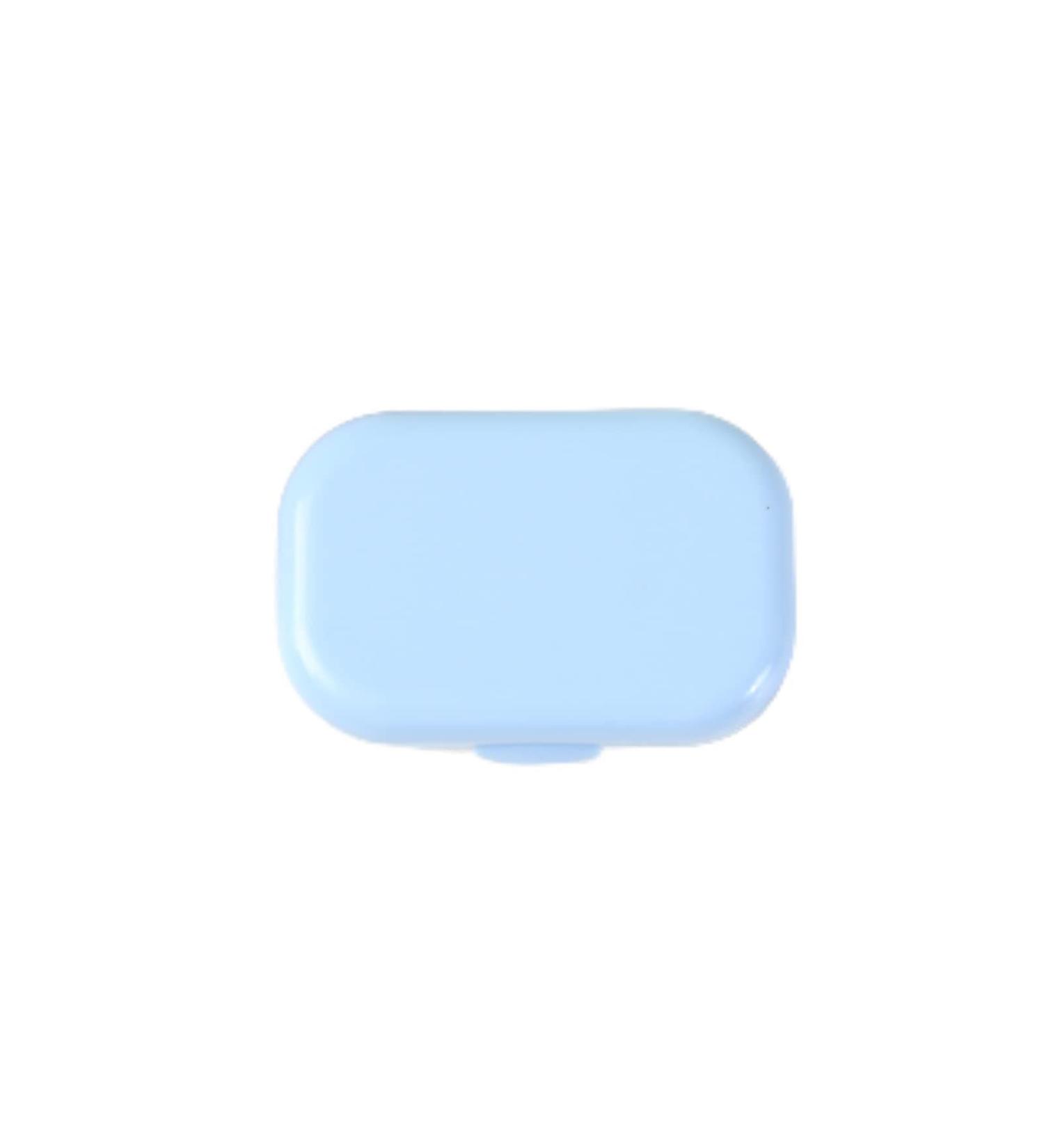 Herchr contact lens-storage box cute pocket mini contact lens container plain travel contact lens container for outdoor travel at home (blue 2)