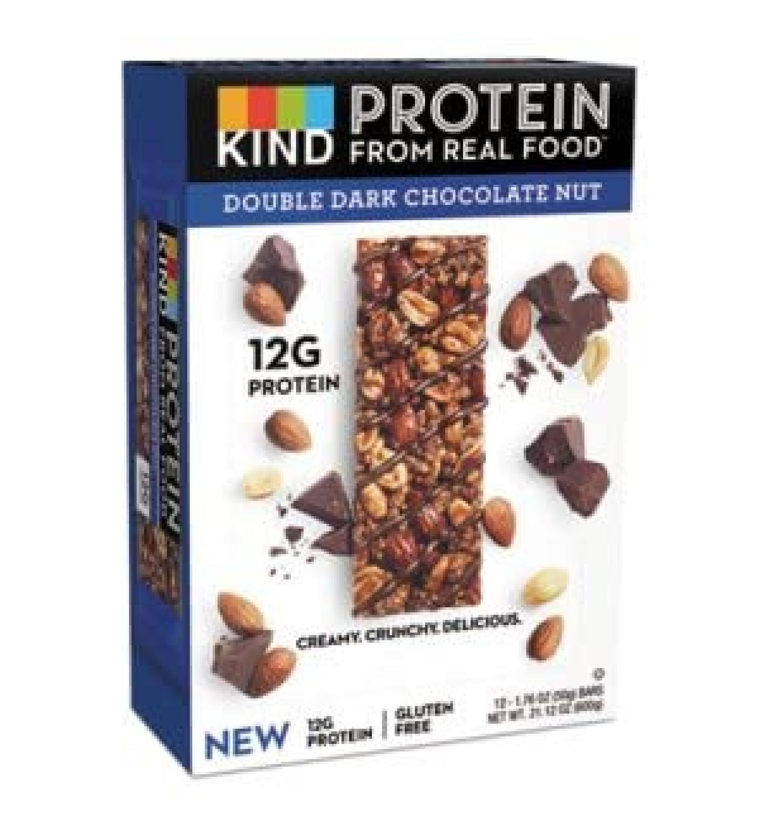 Kind Double Dark Chocolate Protein Bar Non GMO Gluten Free 1.76 Ounces (Pack of 12)
