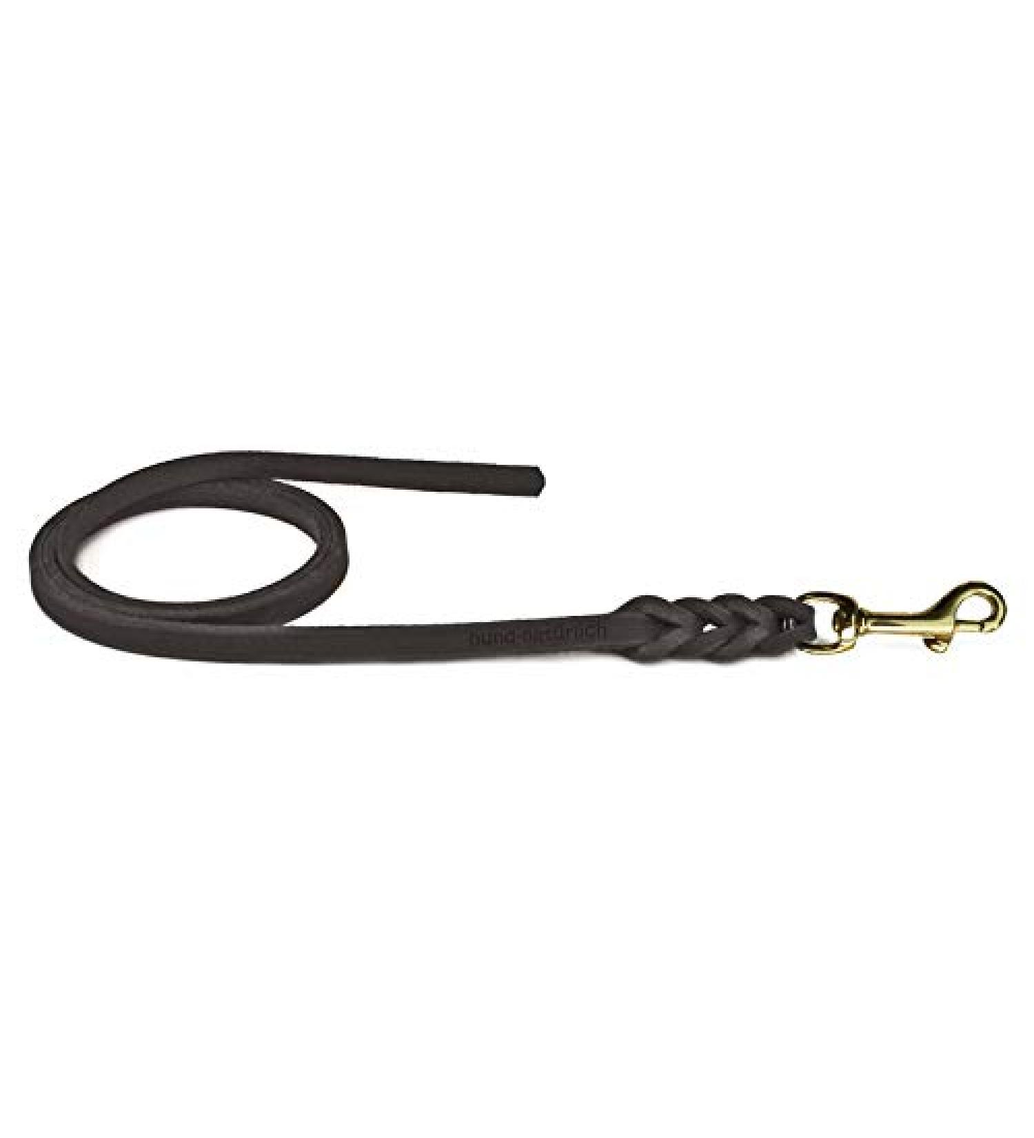 Fat leather line 1m / 1.35m / 2.20m / 3m chrome or brass without hand loop (3m x 12mm black brass hook) 3m x 12mm black brass hook