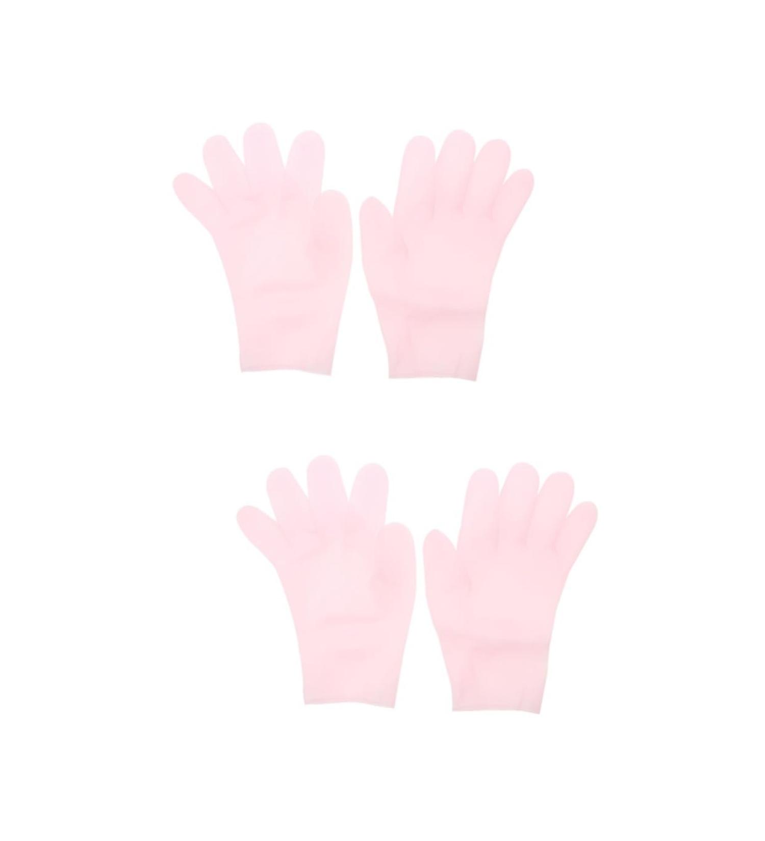 Healeved 2 Pairs Moisturizing Gloves - Exfoliating Hand Masks Softening Sleeping Gloves Dry Cracked Hand Mittens Hand Care Cream Gloves White Cotton Gloves Whitening Sebs Facial Mask Pink - Buy Online on GoSupps.com