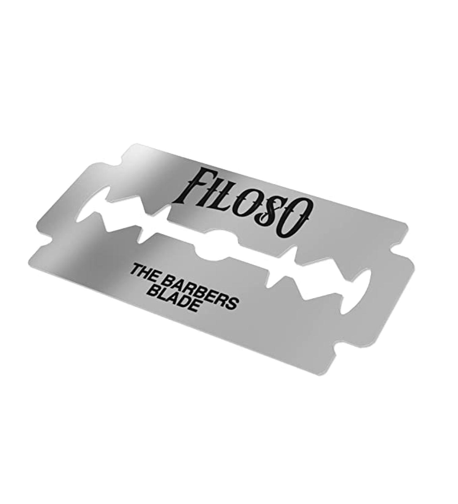 Filoso Stainless Steel Double Edge Barber Razor Blades for Men - Premium Quality Shaving Blades for Smooth & Precise Shave - Professional Barbers Blade - Buy Online on GoSupps.com