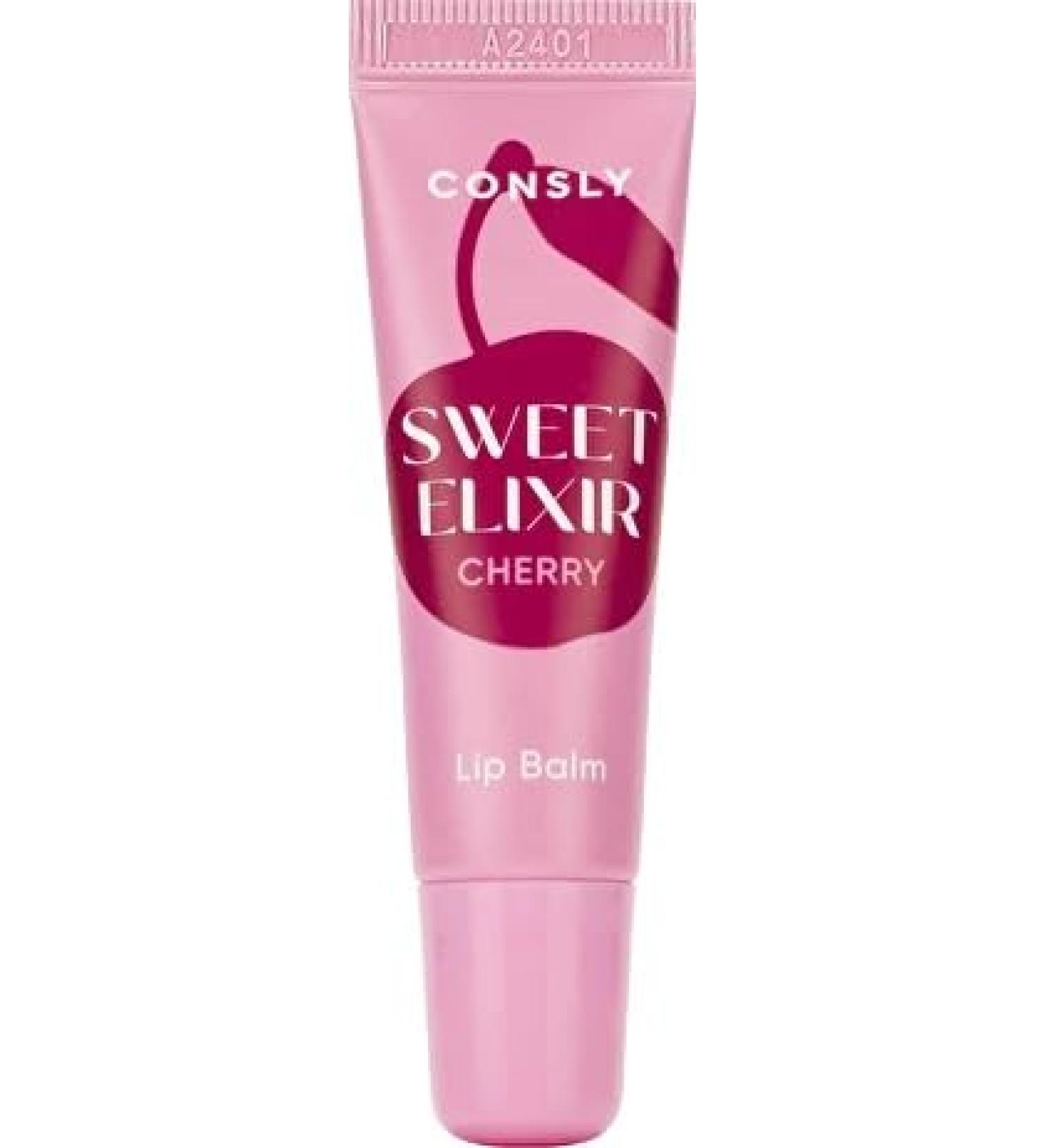 CONSLY_Sweet Elixir Cherry Lip Balm Hydrating and Nourishing Lip Care with Cherry Extract Shea Butter and Avocado Protects and Softens Lips with a Glossy Finish