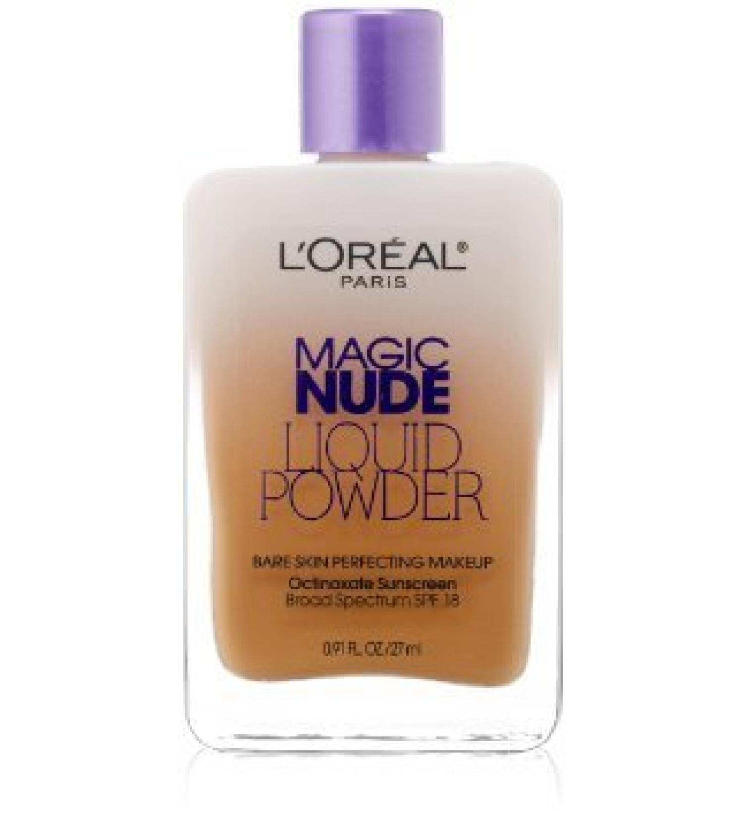 L'oreal Paris Magic Nude Liquid Powder Bare Skin Perfecting Makeup SPF 18  Sun Beige  0.91 Ounces
