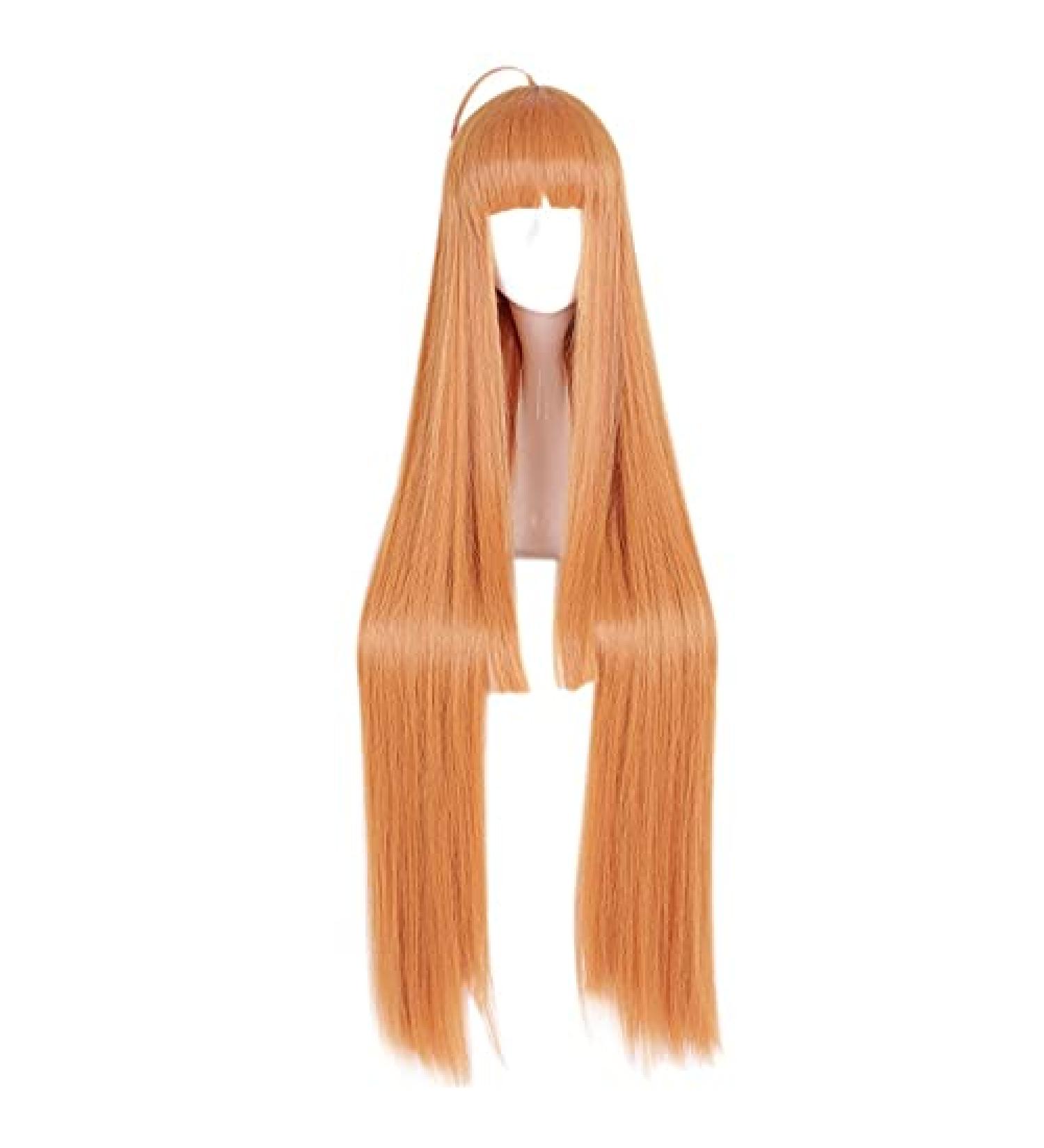 Anime Persona 5 Futaba Sakura Orange Wig - Long Straight Heat Resistant Cosplay Wig for Women - Buy Online on GoSupps.com