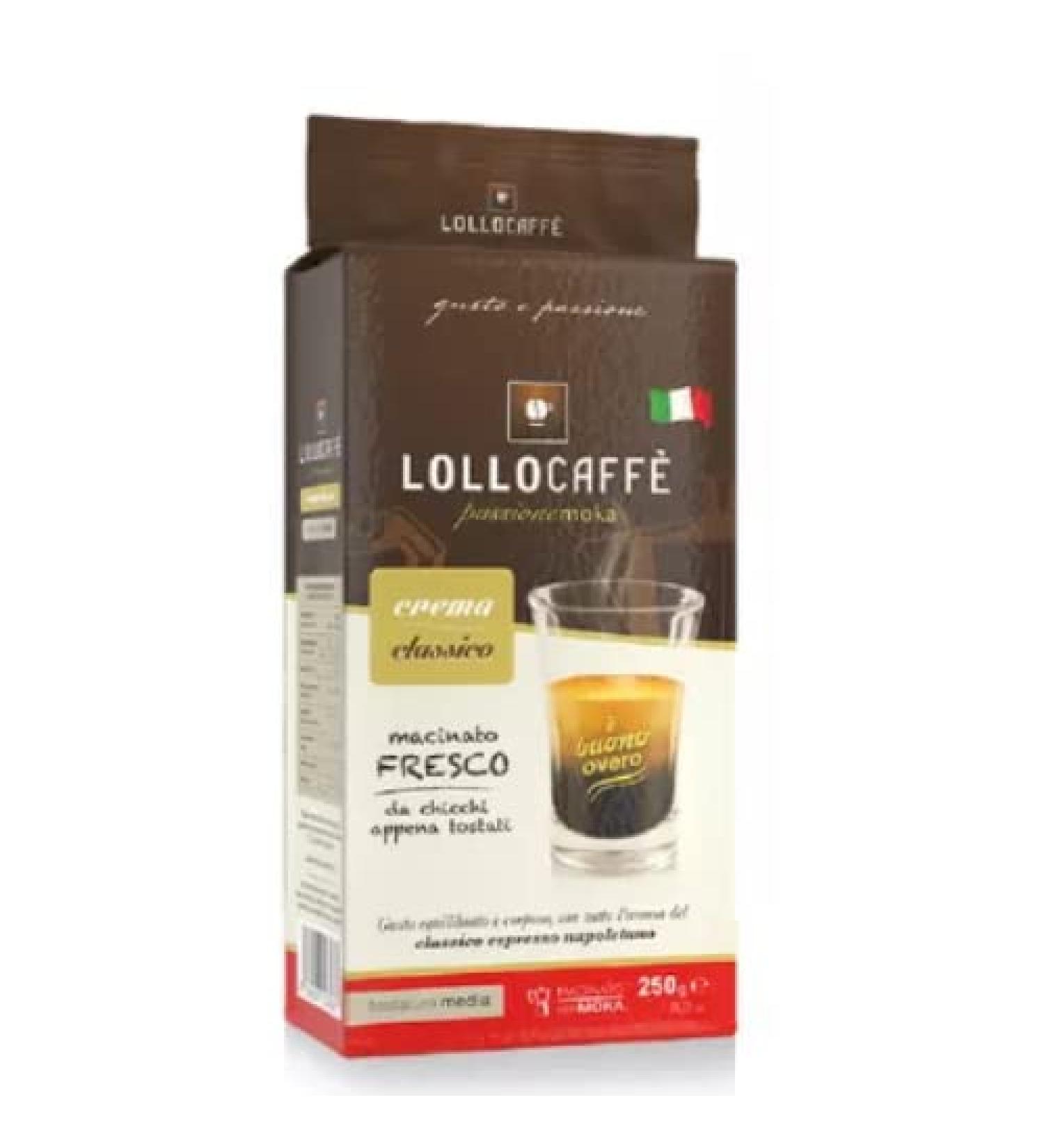 Lollo Caffe 250g | Crema Classico Coffee Powder Moka | Artisan Italian Coffee from Napoli (Crema Classico) Crema Classico 250 g (Pack of 1) - Buy Online on GoSupps.com
