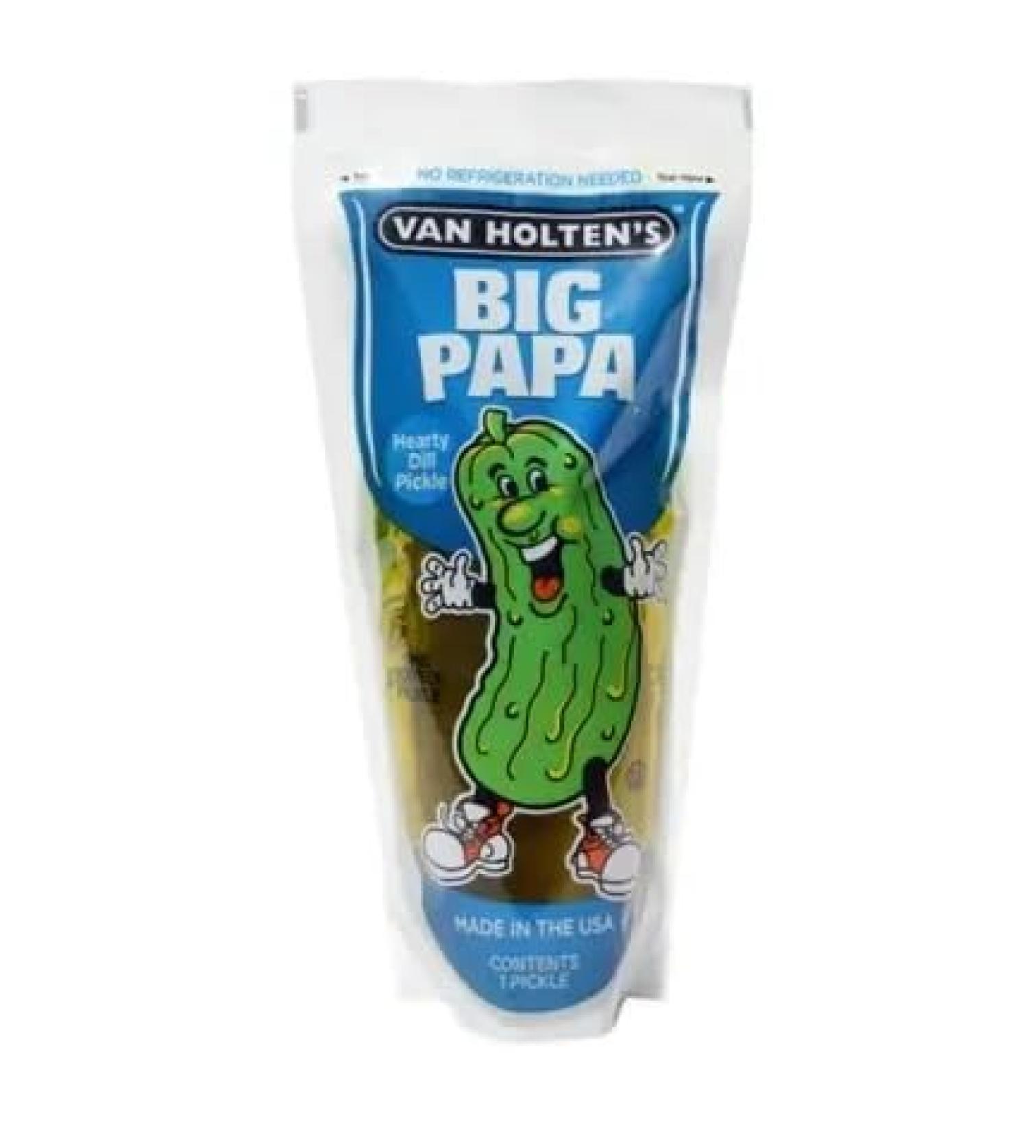 Candybox Sour cucumber van Holten s Big Papa Pickle - Cucks in the bag range - trial collection - pickled cucumbers - Fancy gift - fat -free gluten -free - 196 grams 1 pack of big dad