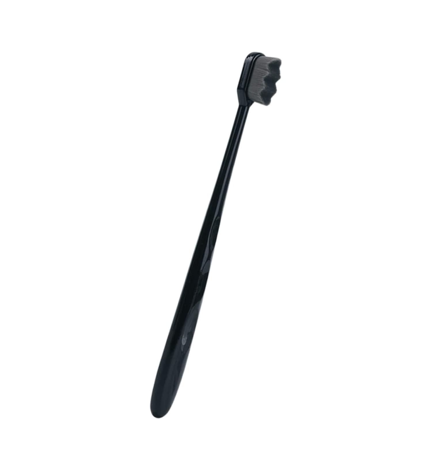 Travel Toothbrush with Dental Bristles - Gatuida Oral Care Tool for Effective Tooth Cleaning (Black 1 Pack) - Buy Online on GoSupps.com