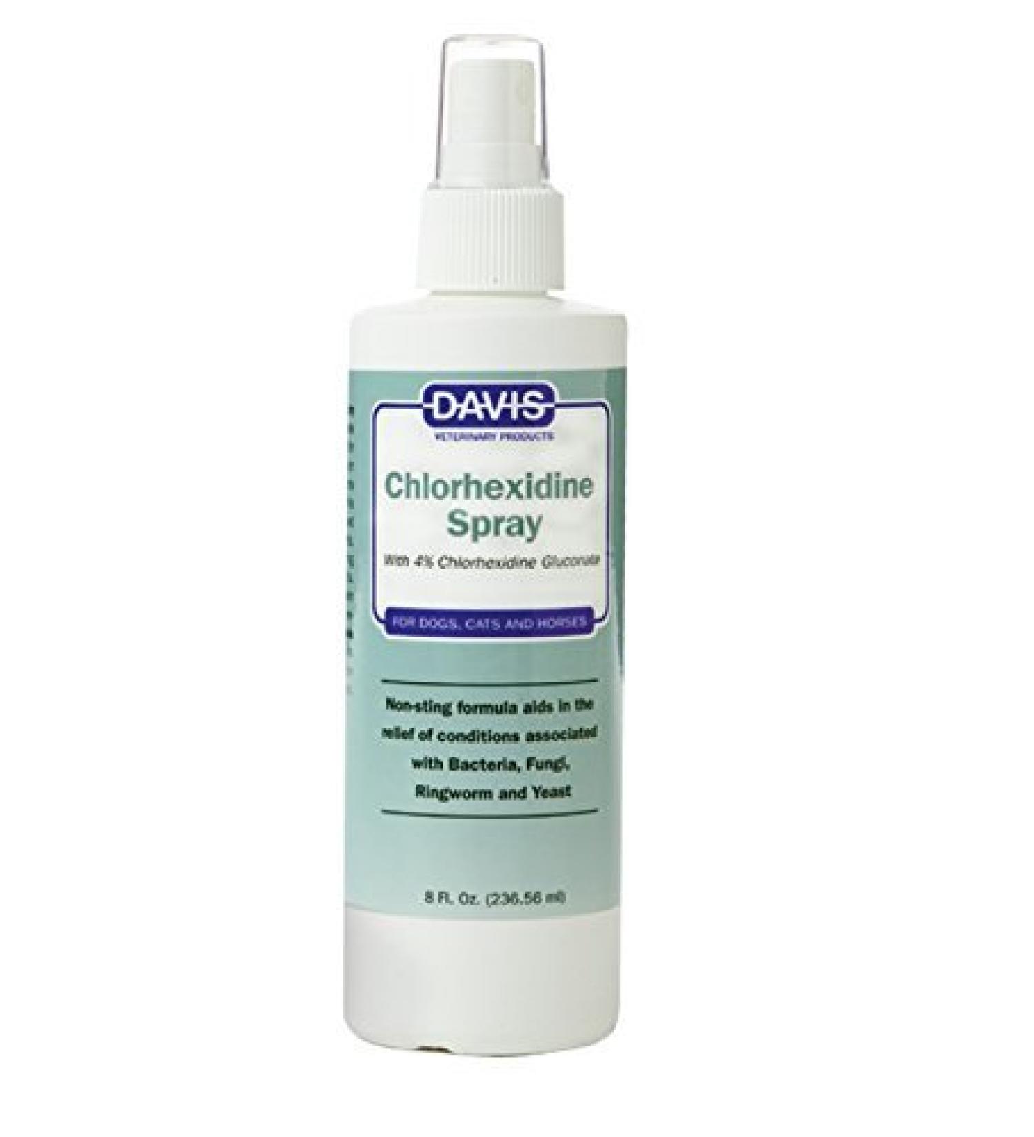 Davis Chlorhexidine Spray for Dogs and Cats - 4% Formula, 8 oz - Buy Online on GoSupps.com