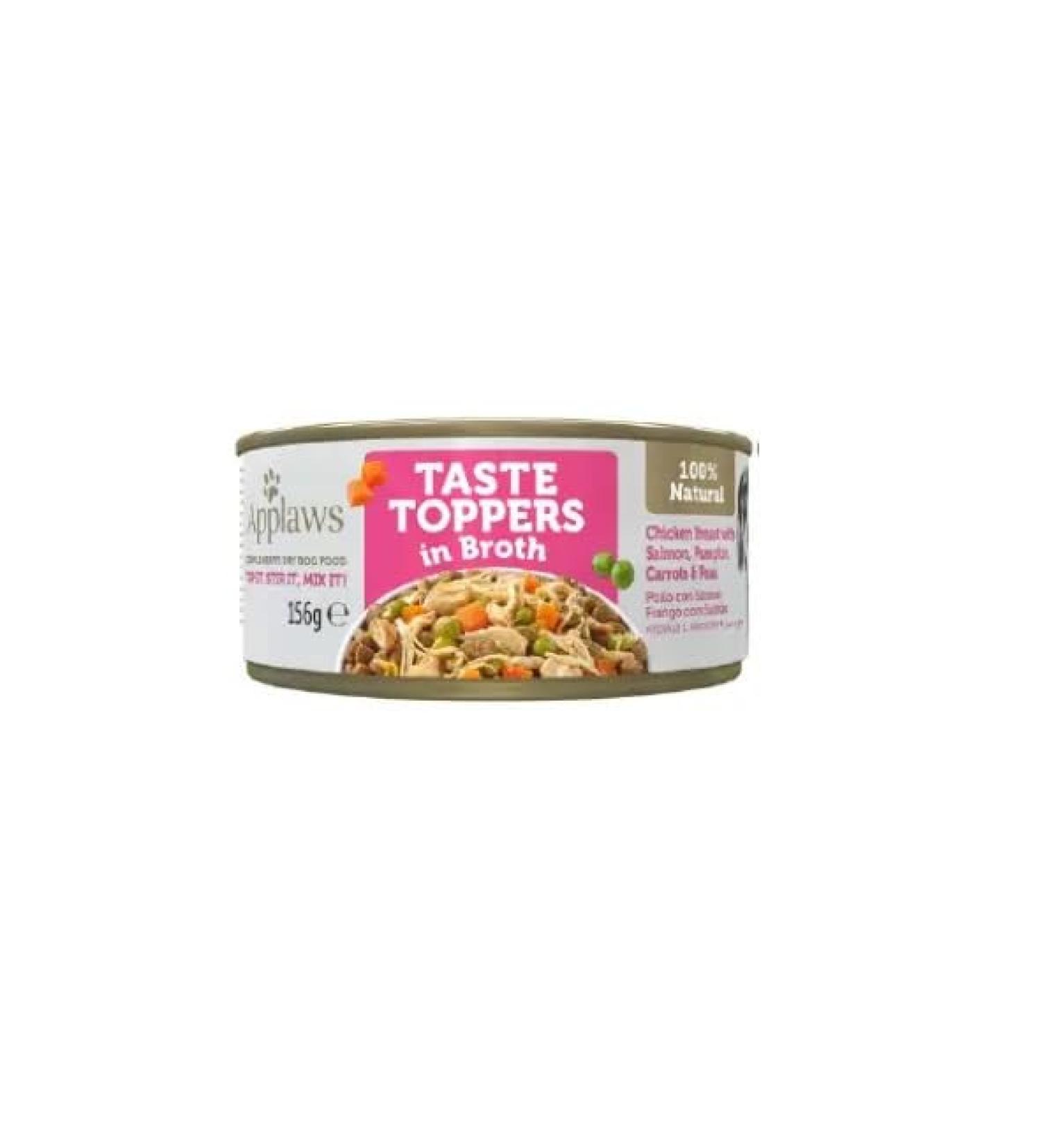 APPLAWS Dog Can Topper Chicken Salmon VERDRS Broth 12 X 156 GR
