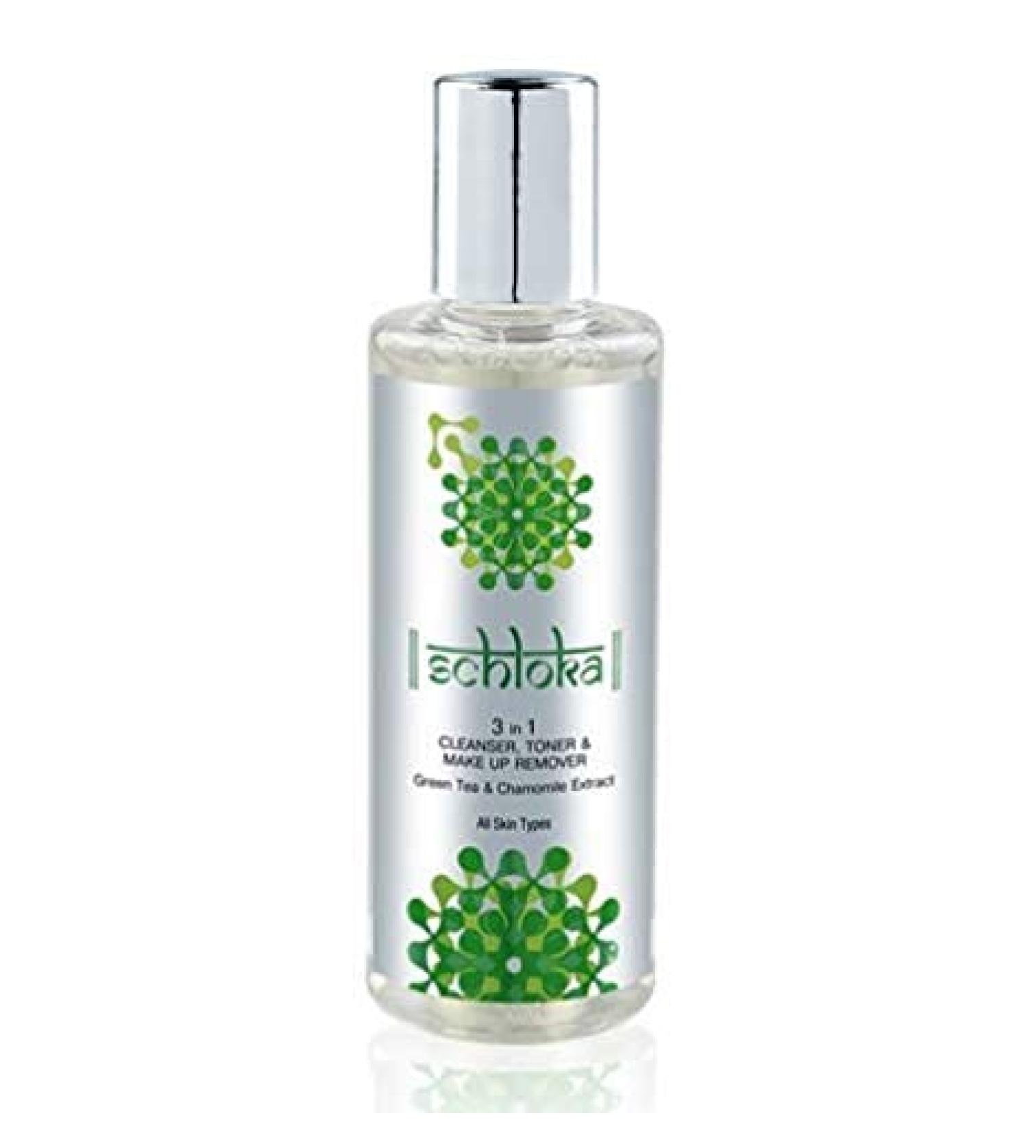 Modicare Schloka 3 in 1 Cleanser Toner and Make up Remover with Green Tea and Chamomile