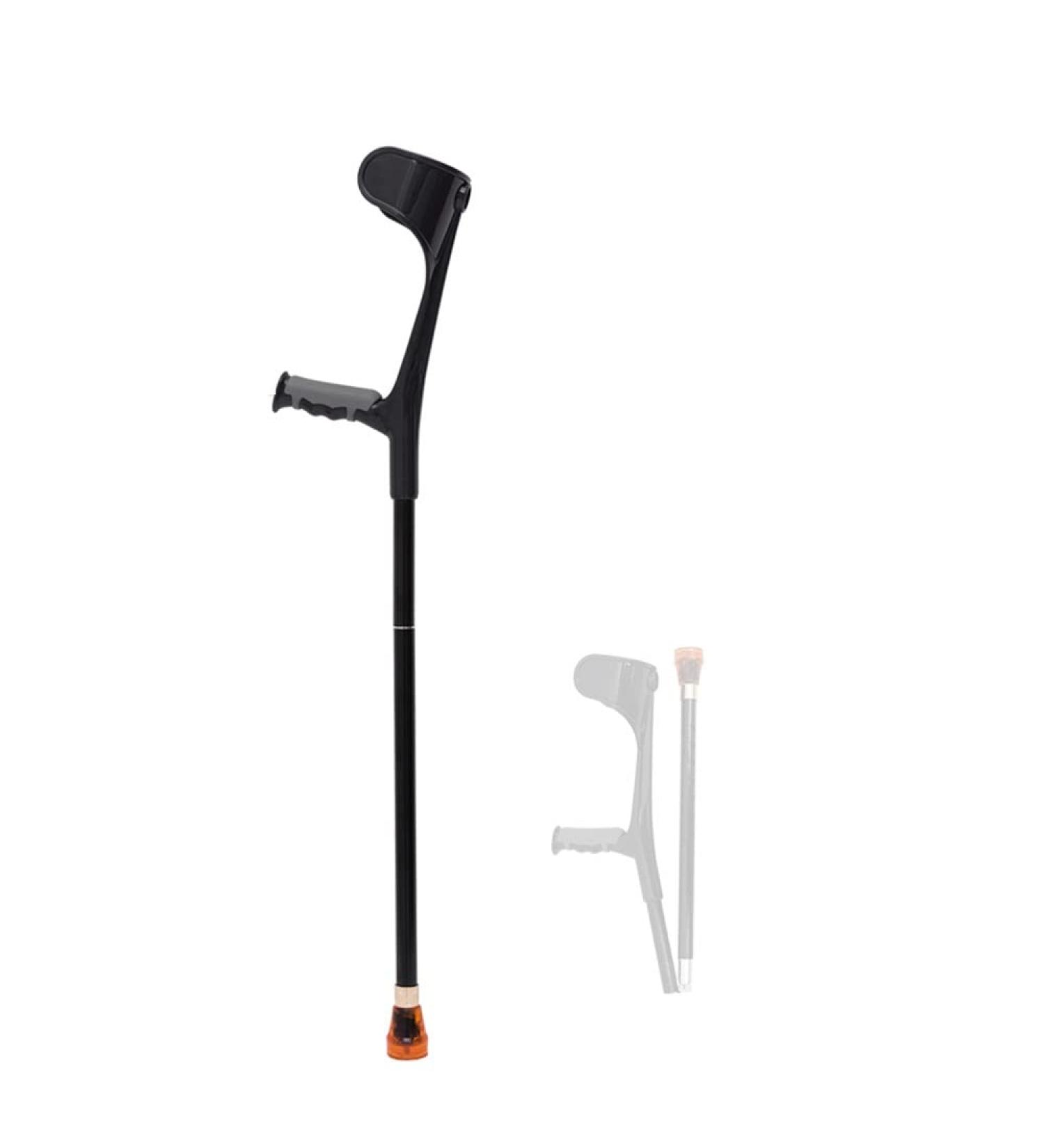 Forearm Crutches by Lightweight Economy Crutches Aluminum Open Cuff Crutches Adjustable Telescopic Underarm Cane Crutch for Seniors Disabled Elderly (Black) (Black) Bathing in Sunlight - Buy Online on GoSupps.com