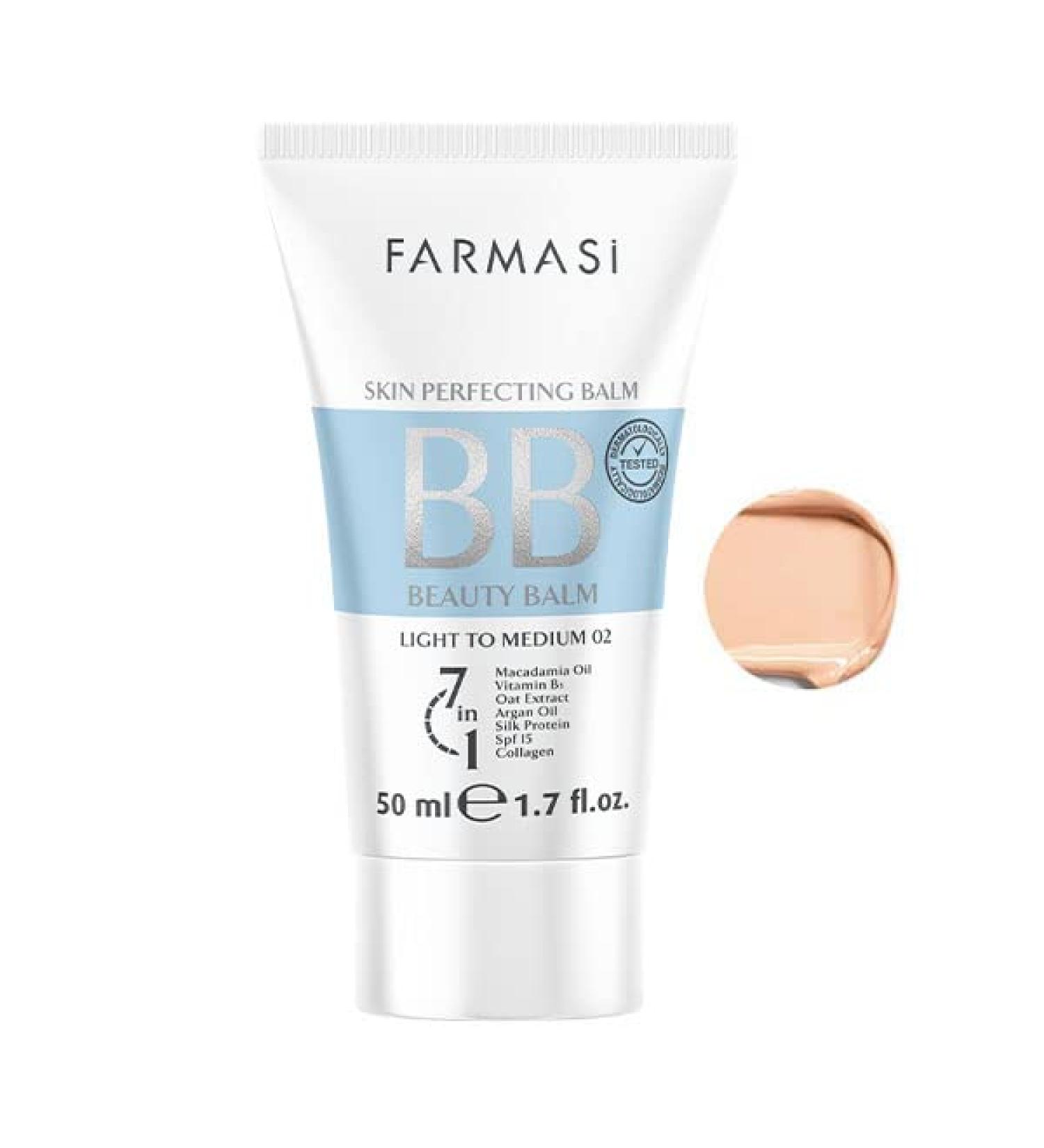 FARMASi BB Cream Full-Coverage Foundation & Concealer 1.7 fl. oz. (Light to Medium) - Moisturizing Beauty Balm for All Skin Types - Buy Online on GoSupps.com