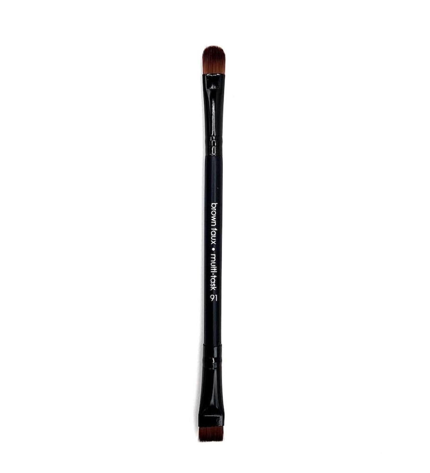 Elke Multi Task Brow Brush - Cruelty Free Hypoallergenic Vegan 100% Synthetic Faux Squirrel Hair for Flawless Brows - Buy Online on GoSupps.com