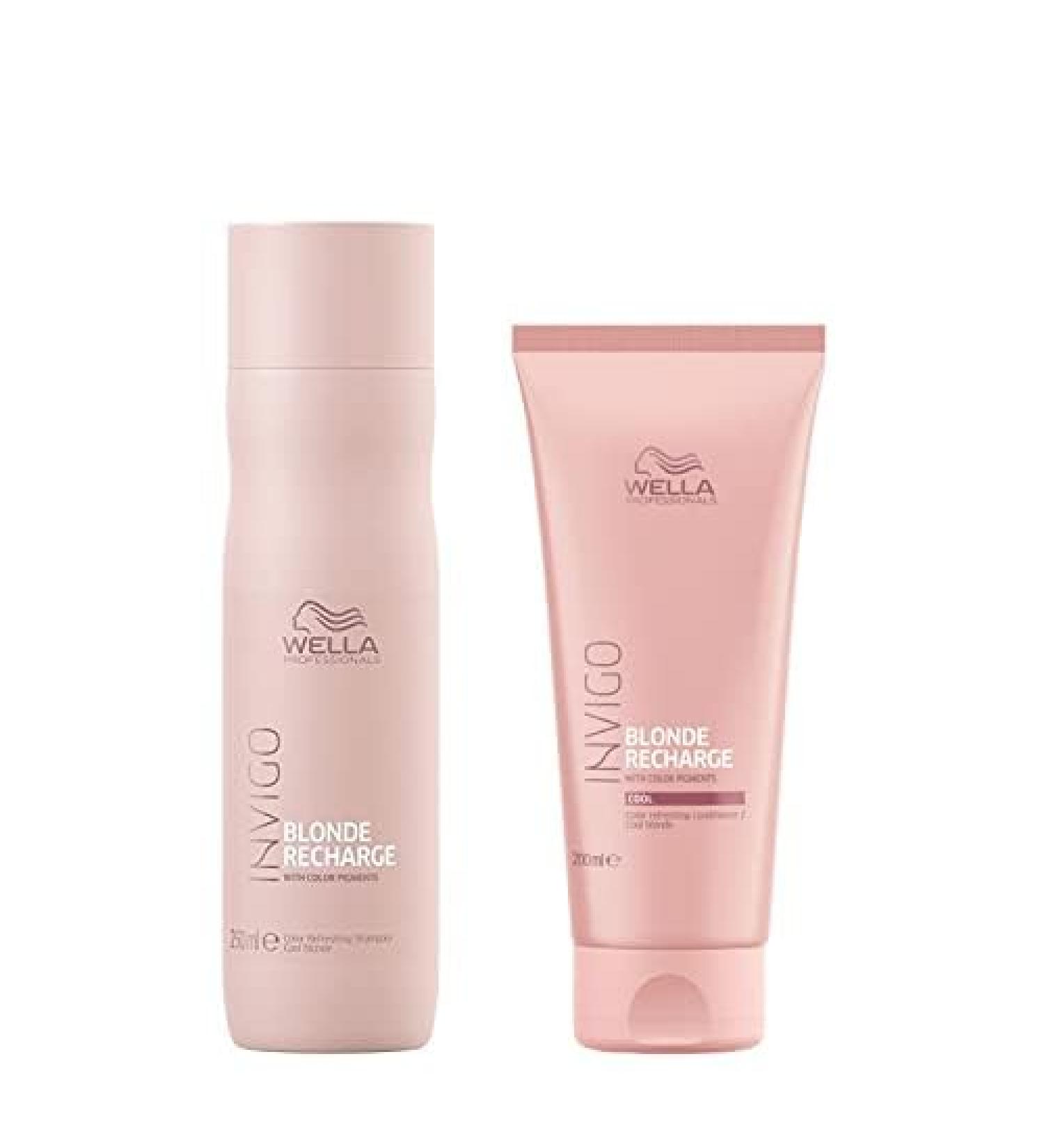 Krissell Wella Invigo Recharge Cool Blonde Refreshing shampoo 250 ml and conditioner 200 ml