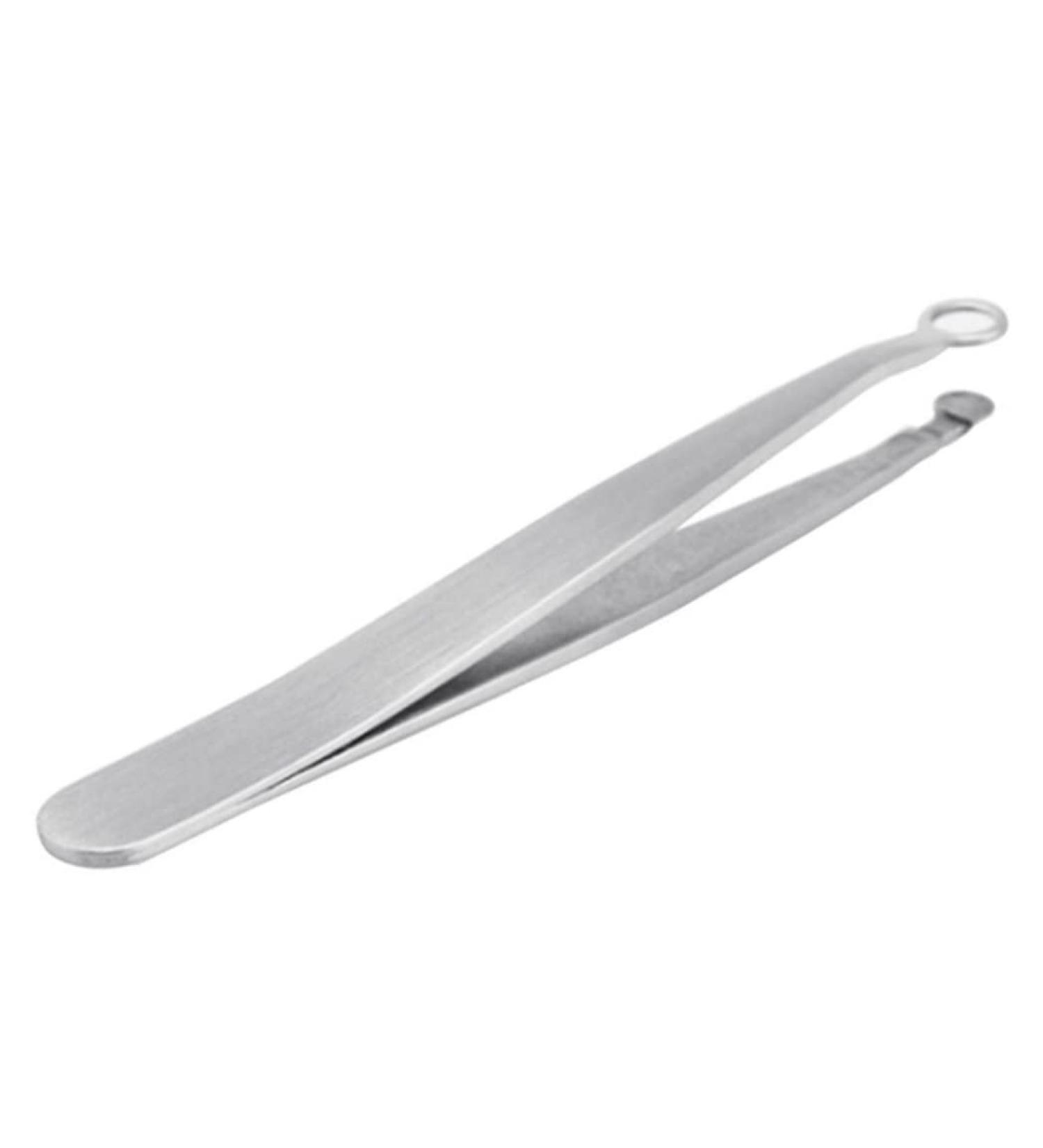 Nose Hair Tweezers Stainless Steel Round Tip Face Hair Remover Eyelash Eyebrow Tweezers - Buy Online on GoSupps.com