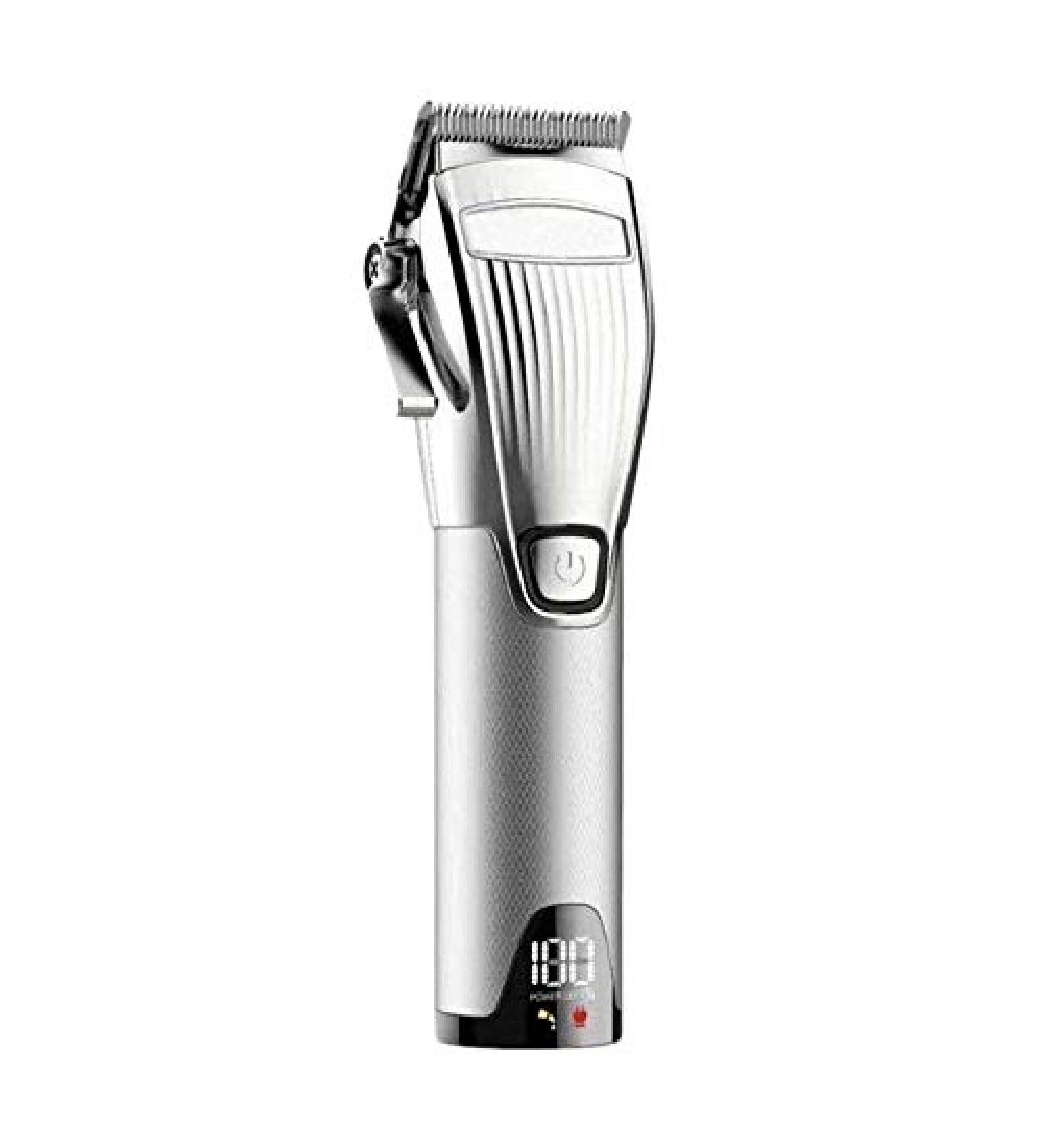 Panysilioer Hair Clipper Professional Hair Trimmer Rechargeable Men's Cordless Haircut Adjustable Ceramic Blade Clipper Silver - Buy Online on GoSupps.com