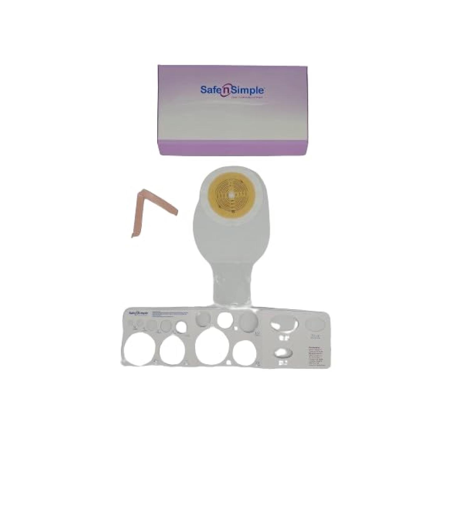 Safe n Simple 12" Drainable Ostomy Bag One Piece Pouch - Standard Wear Flat Cut to Fit Transparent - Ostomy Products - Colostomy & Ileostomy Bags - Supplies for Colostomy & Ileostomy - 10 Count 12" - Cut to Fit Standard Flat - Transparent