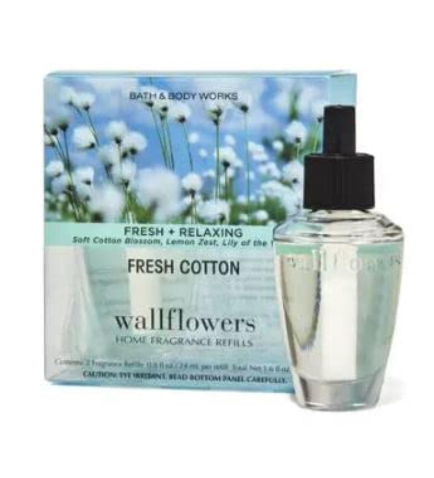 Fresh Cotton Wallflowers 2 Pack Fragrance Refill 0.8 Oz.