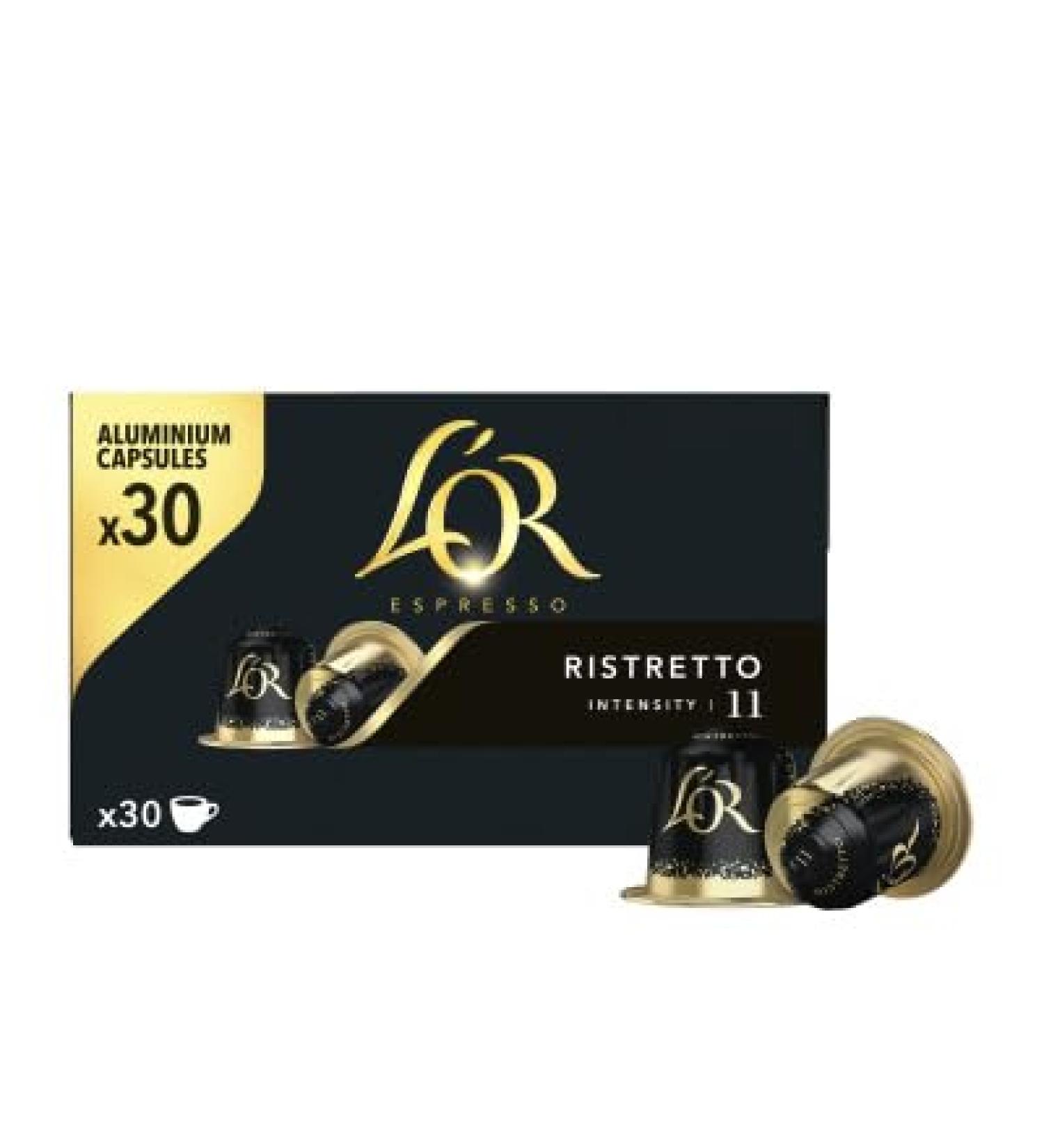 Or Cafe in Capsules Ristretto (intensity 11) - Box of 30, 156g