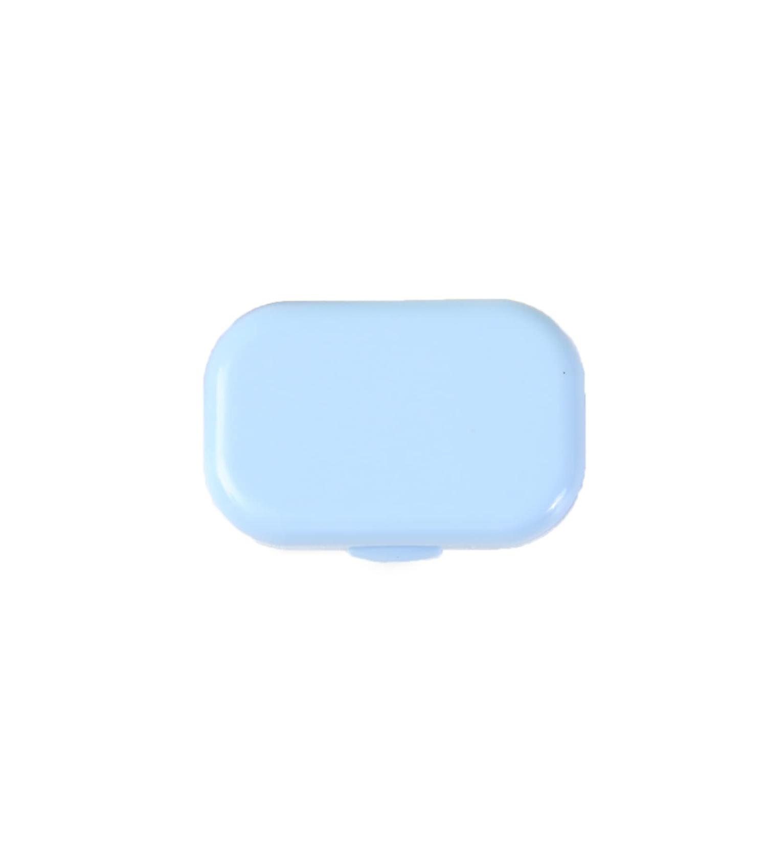 Psytfei Contact Lens Case Portable Contact Lens Case Storage Box for Home and Travel with Mirror (Blue)