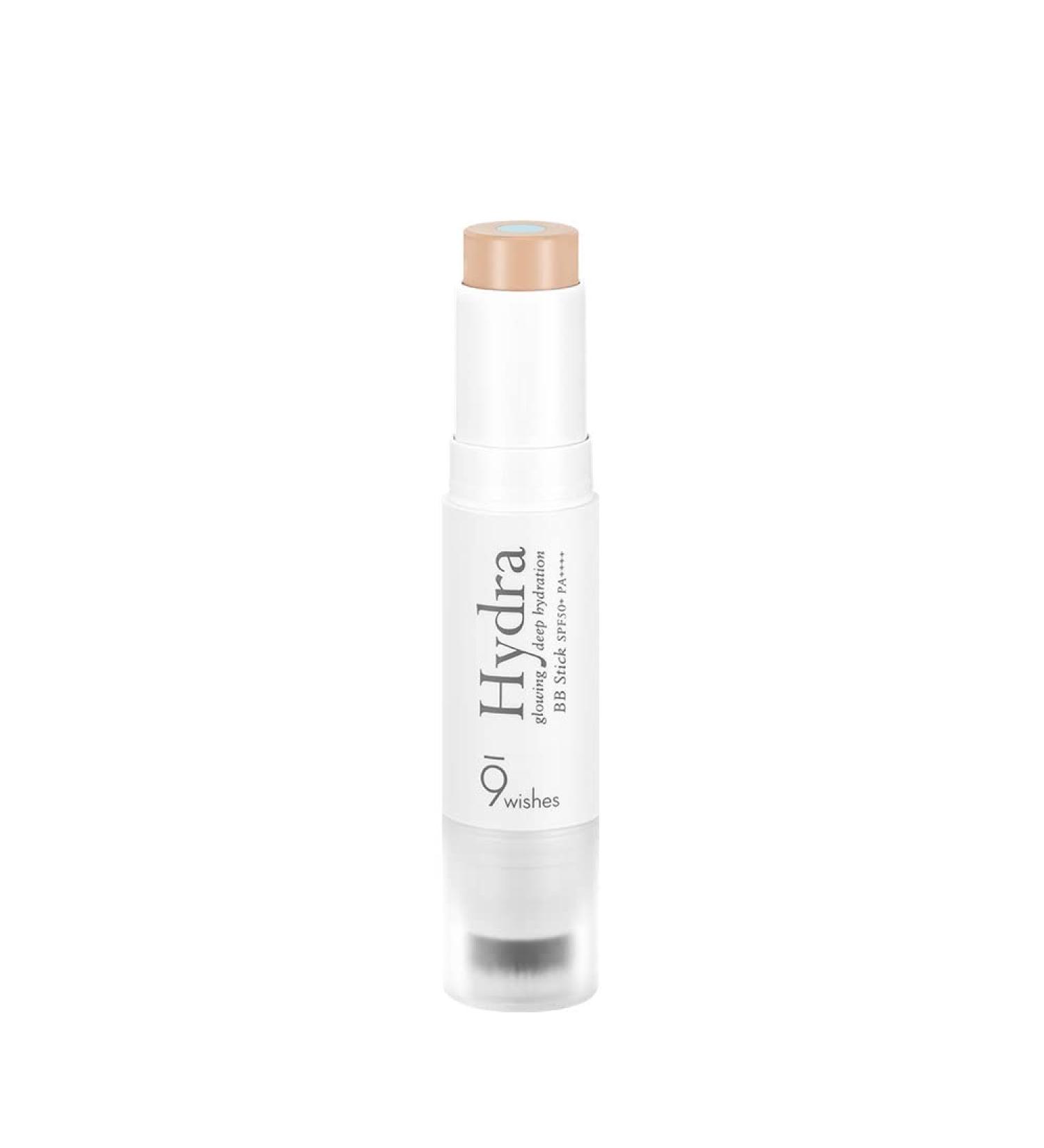9Wishes Hydra Ampule BB Stick 0.35 Fl.Oz - Moisturizing Korean BB Cream Stick with Foundation Brush - Buy Online on GoSupps.com