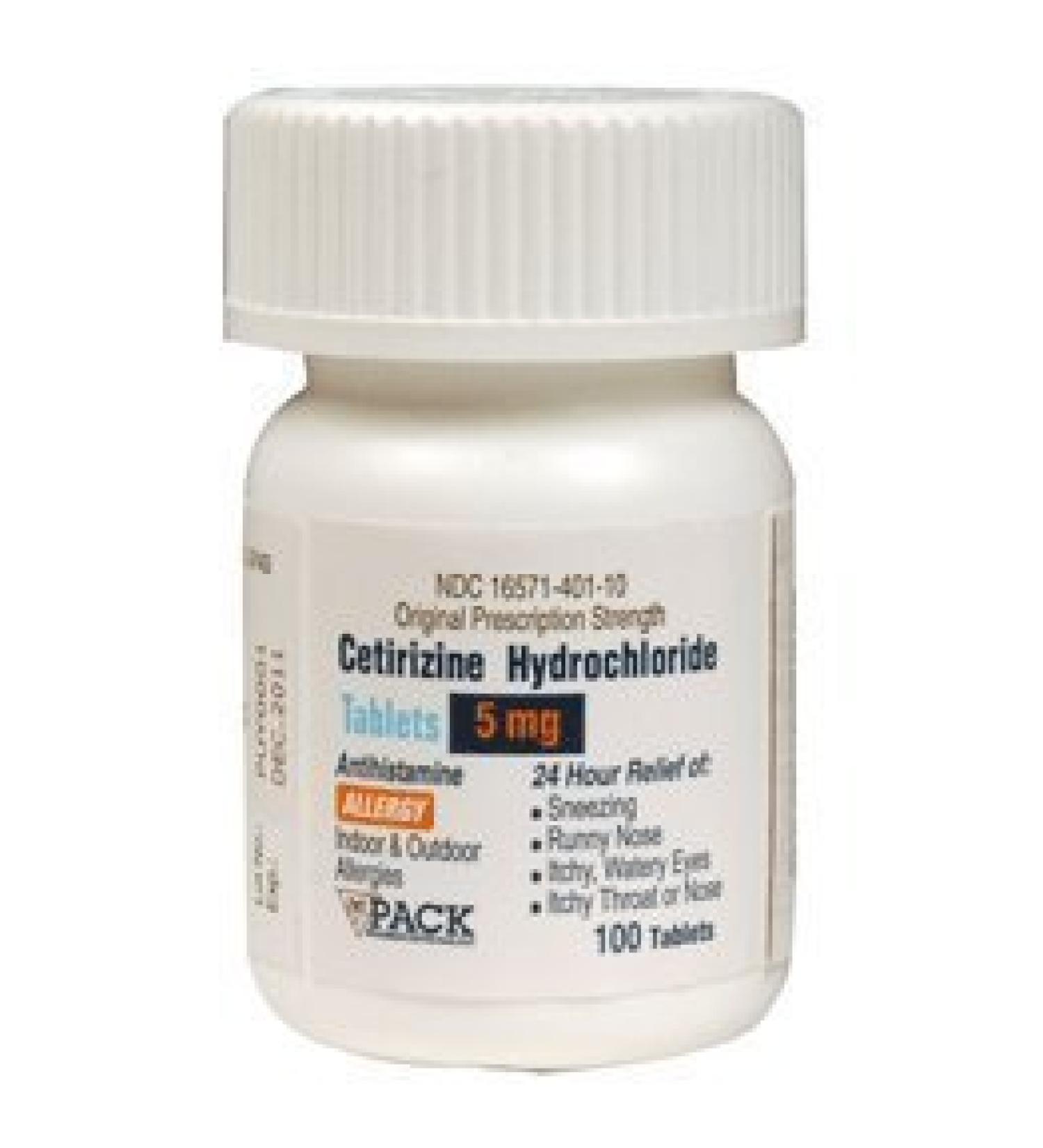 Cetirizine Hydrochloride 5mg 100 Tablets Pack - Pharmaceutical Grade - Buy Online on GoSupps.com