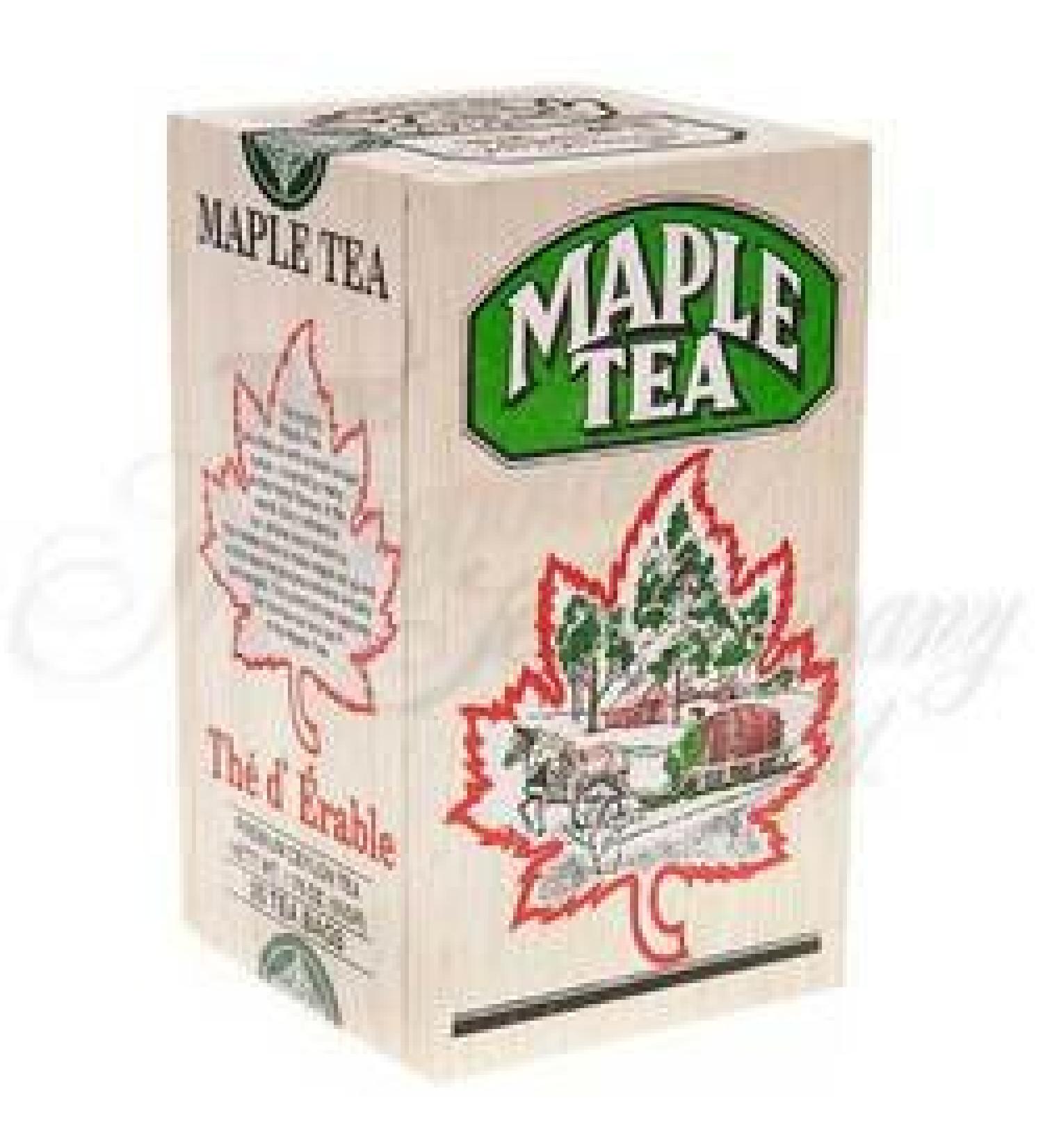 The Metropolitan Tea Company 62WD-18BU-041 Lot de 25 sachets de th l' rable dans une bo te en bois droite