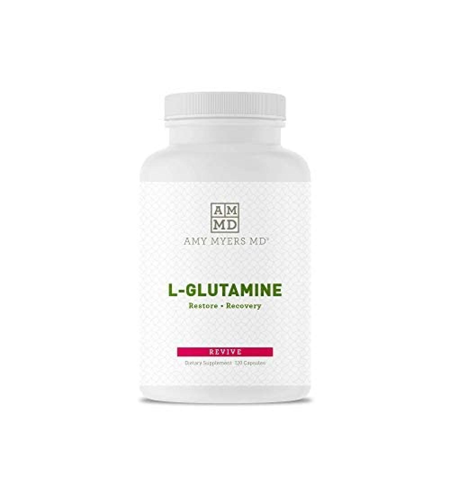 L-Glutamine Capsules | The Myers Way Protocol Dietary Supplement | 120 Capsules 850mg | Dr. Amy Myers - Buy Online on GoSupps.com