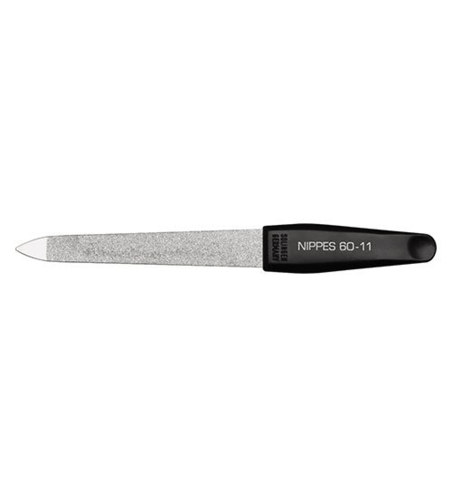 Nippes Solingen Sapphire nail file |Nickel -plated stainless steel |Pedicure manicure nail file |To shorten and file the nails |Made in Germany |11 cm