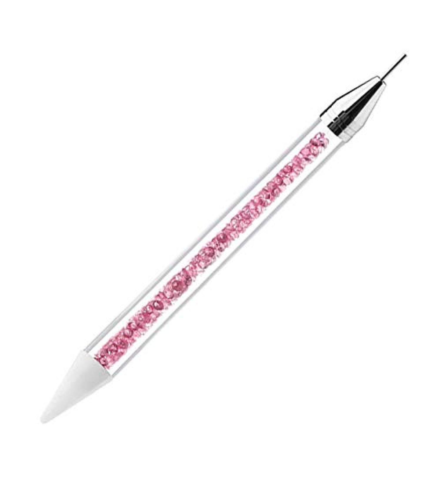 Wax Pen Nail Art Grabber Tool - Acrylic Nail Supplies for Rhinestone Decorations - Nail Picker Tool for Makeup and Jewelry - Pink Nail Charms - Buy Online on GoSupps.com