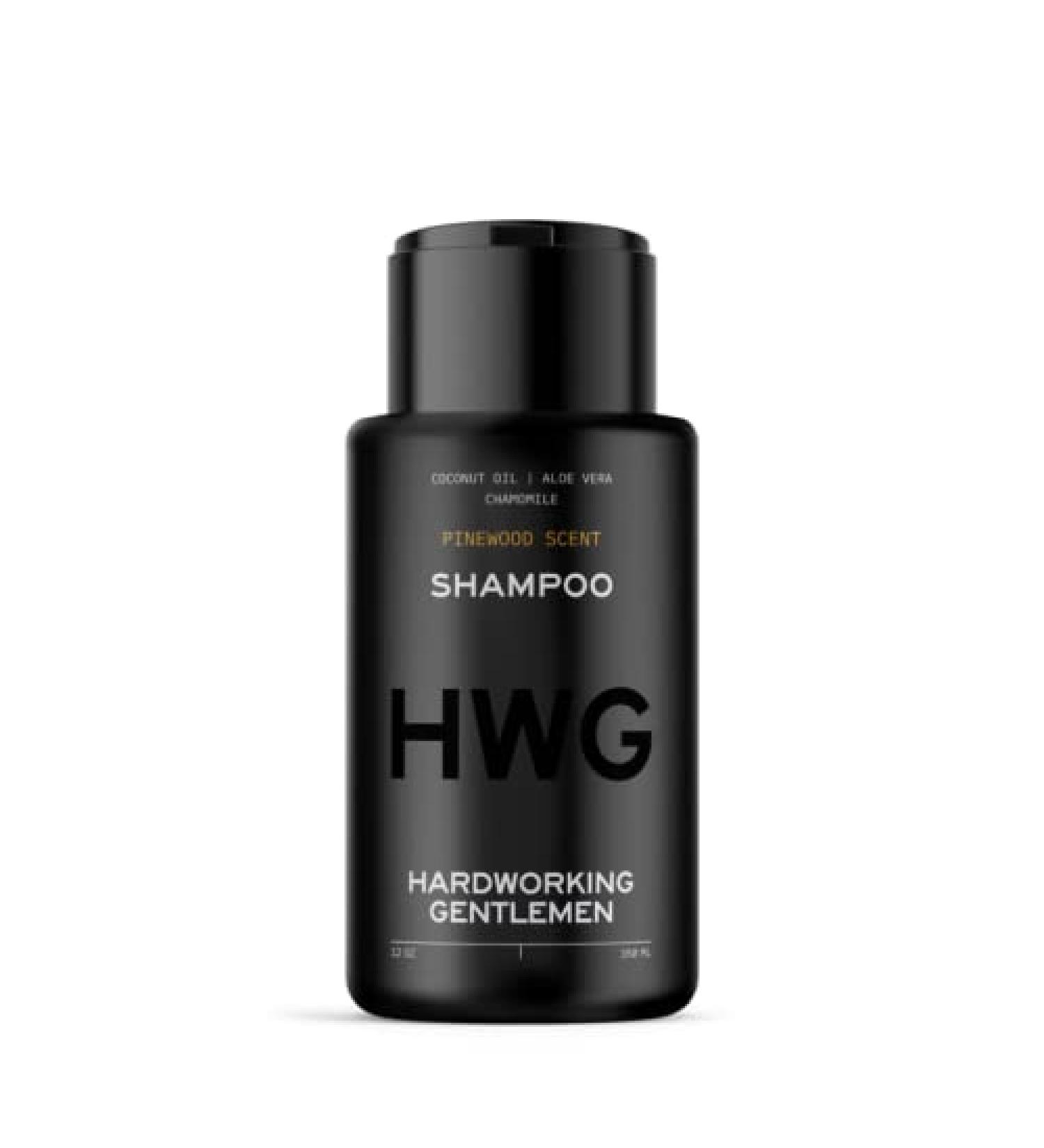Hardworking Gentlemen Men's Shampoo with Coconut Oil, Aloe Vera, Chamomile, and Pinewood Scent - Buy Online on GoSupps.com