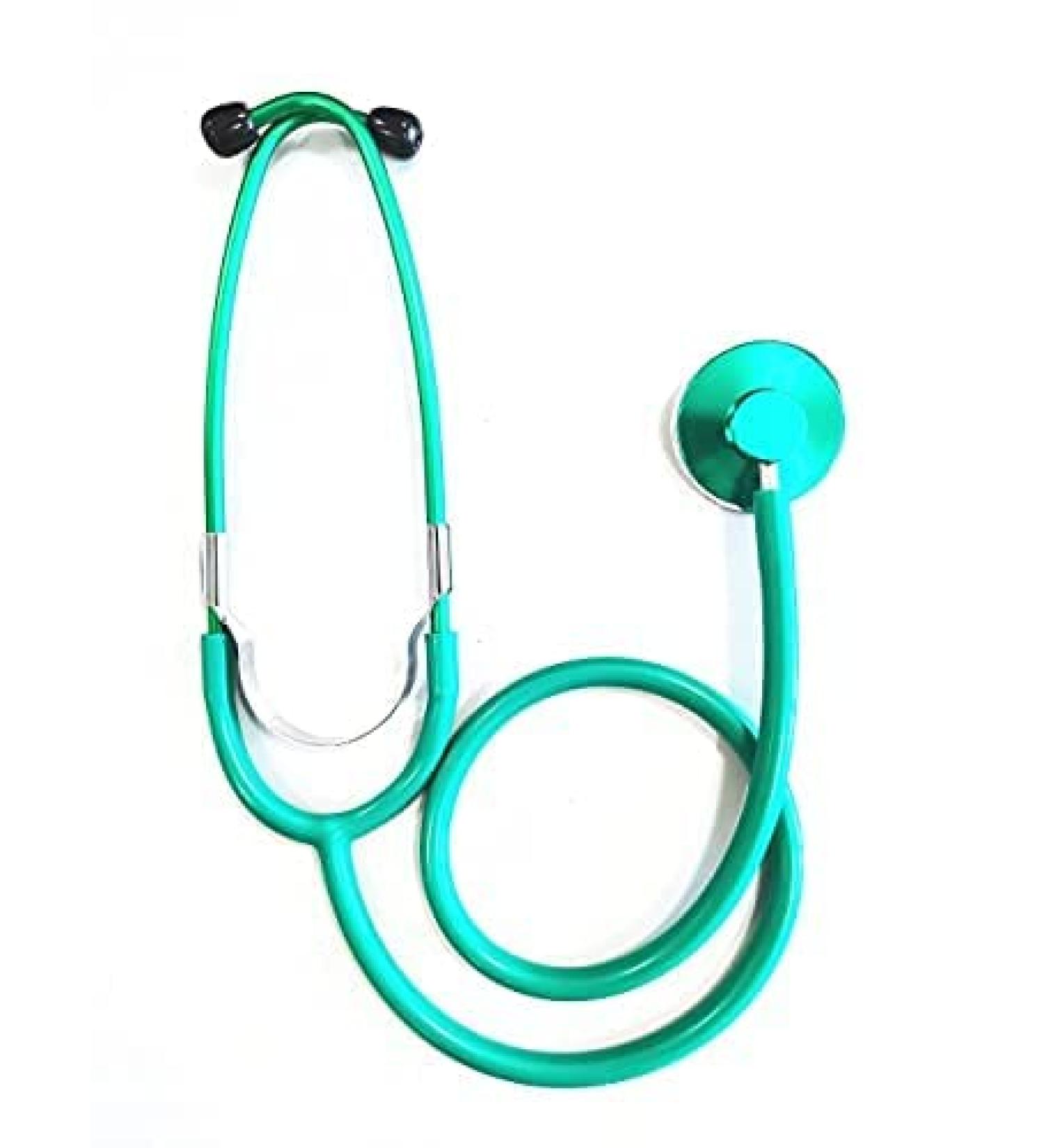 Lightweight Pro Single Head Stethoscope - Ideal for EMT Doctor Nurse Vet and Medical Students (Green)