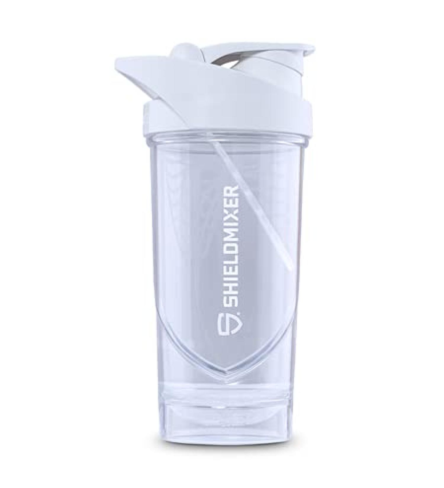Shieldmixer Hero Pro Classic Shaker - BPA-Free Protein Shaker Bottle - 700ml White Gym Accessory - Buy Online on GoSupps.com