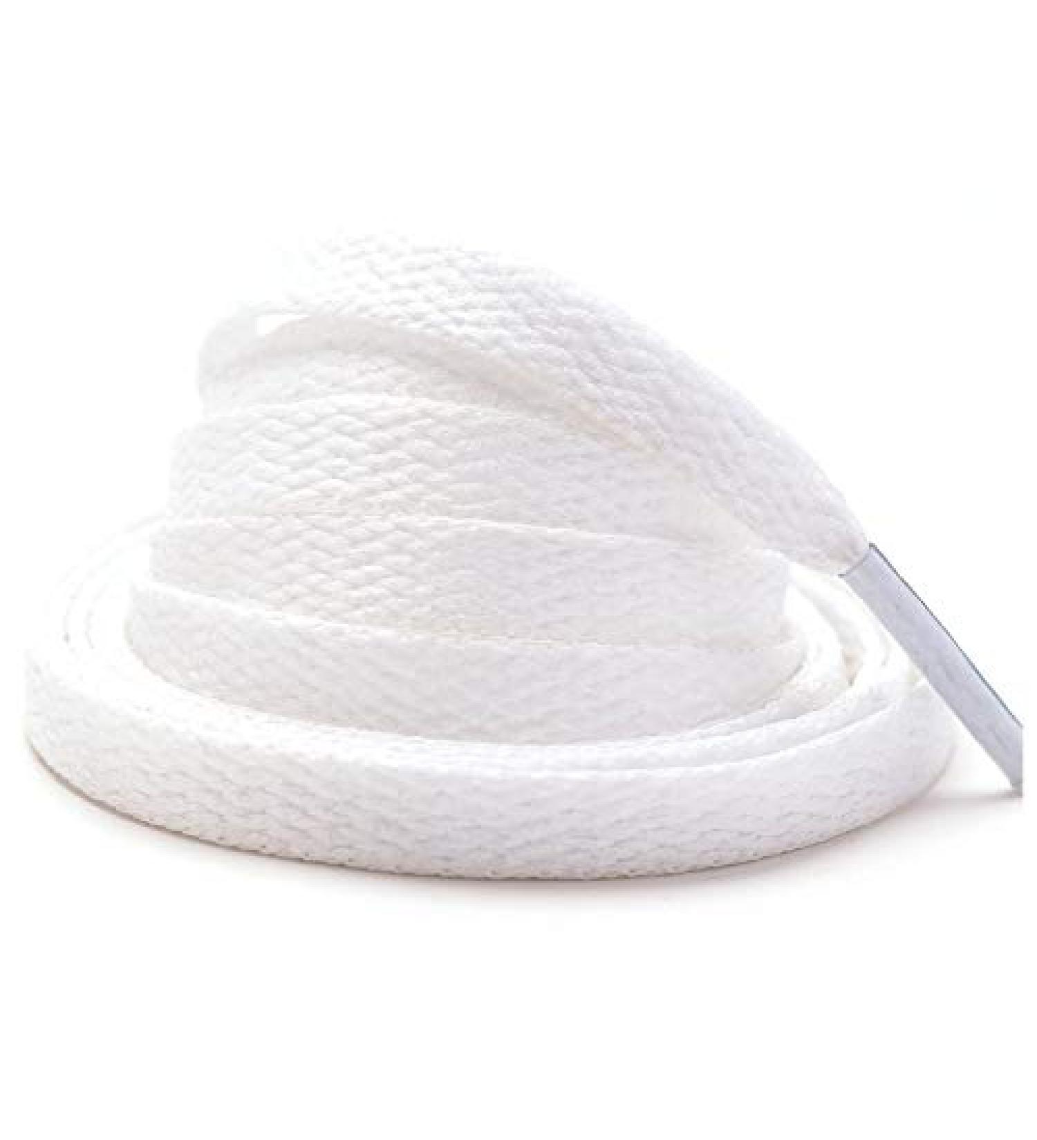 Stepace 2 Pairs Flat Shoe Laces for Sneakers - White | 30-72 Length | 26 Colors Shoelaces | 54 inches (137 cm) - Buy Online on GoSupps.com
