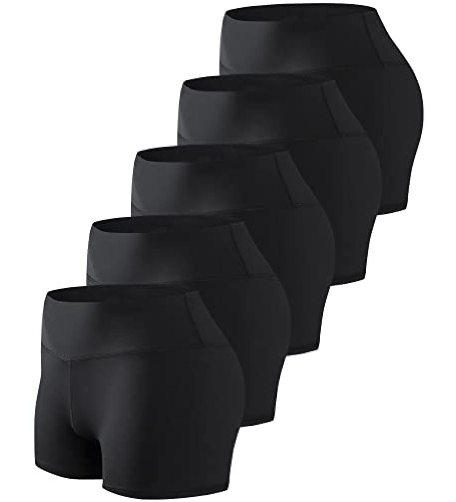TelaLeo 5 Pack Women's Volleyball Compression Shorts - High Waist Yoga Shorts (5Black, Medium) - Buy Online on GoSupps.com