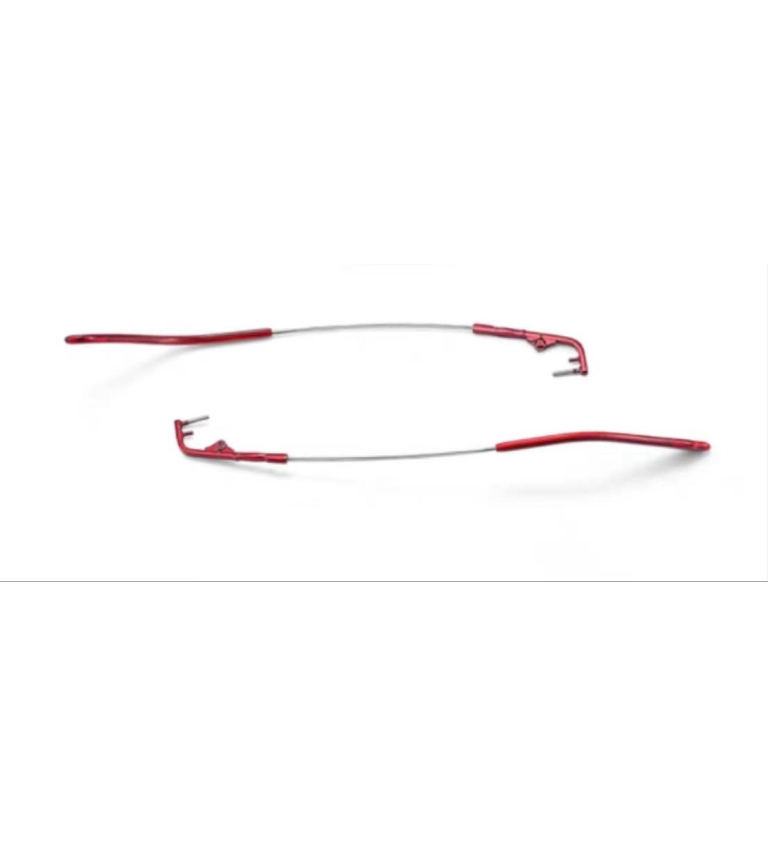 Efarma glasses glasses accessories 1 pair of metal glasses hinges 1-hole repair set for borderless glasses glasses bracket replacement black (color: Rosso)