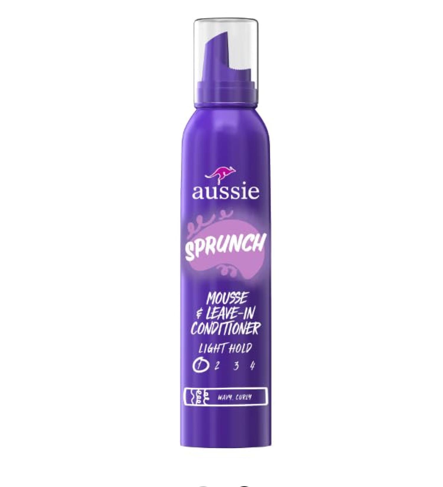 Aussie Sprunch Mousse & Leave-in Conditioner for Curly & Wavy Hair - 6 oz Unisex | International Shipping Available - Buy Online on GoSupps.com