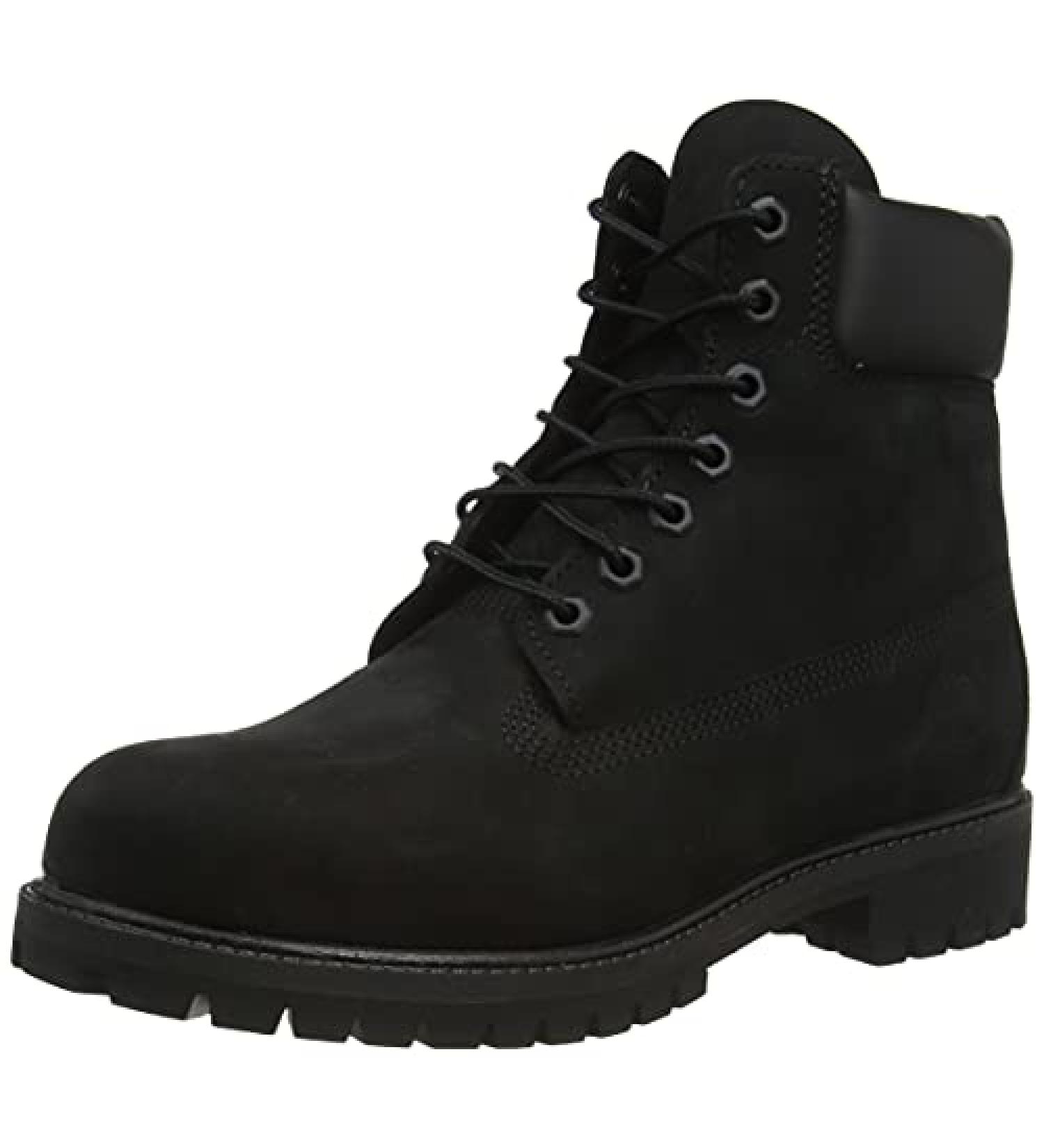 Timberland Men's Classic 6-inch Premium Black Nubuck Boot - Size 8 - Buy Online on GoSupps.com