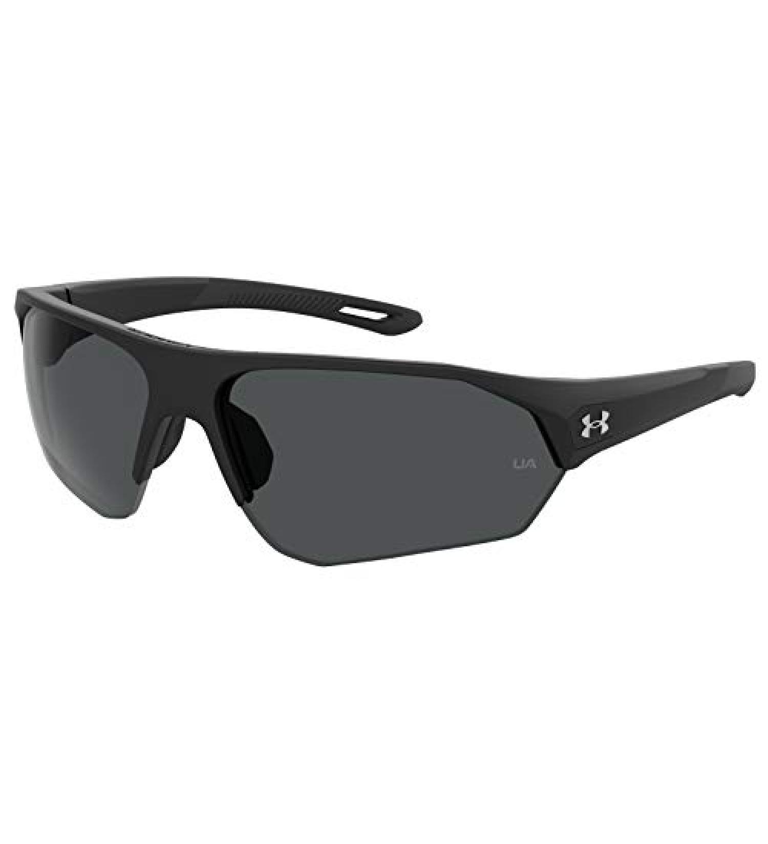 Under Armour Adult UA Playmaker Wrap Sunglasses - Matte Black/Grey - 72mm - Buy Online on GoSupps.com