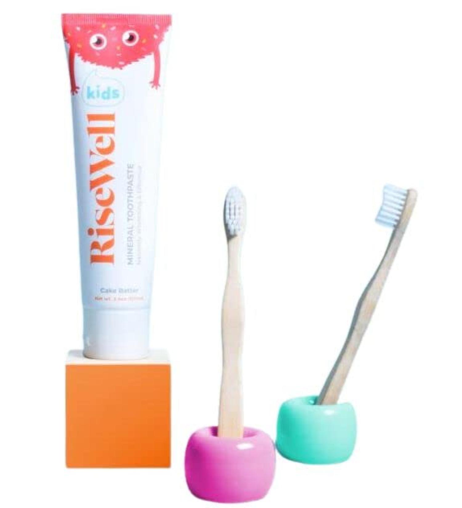 Risewell Kids Mineral Toothpaste - Cake Batter Flavor (3.4 oz) | Vegan & Gluten-Free - Buy Online on GoSupps.com