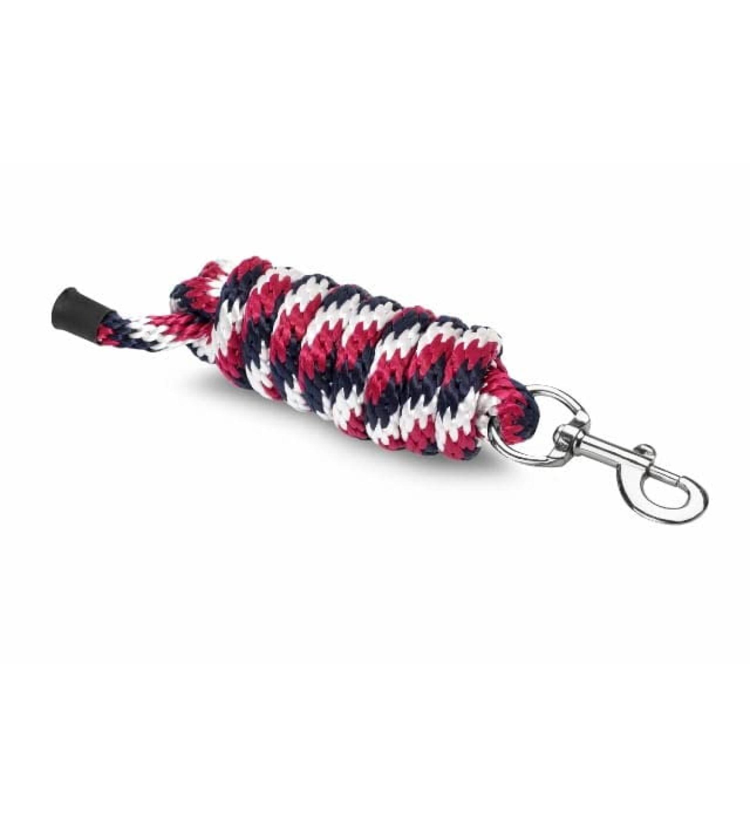 Shop Connection Trick for Horses & Ponies - 2m Hard PP Rope with Classic Carabiner Hook (Pink/Marine/White) - Buy Online on GoSupps.com