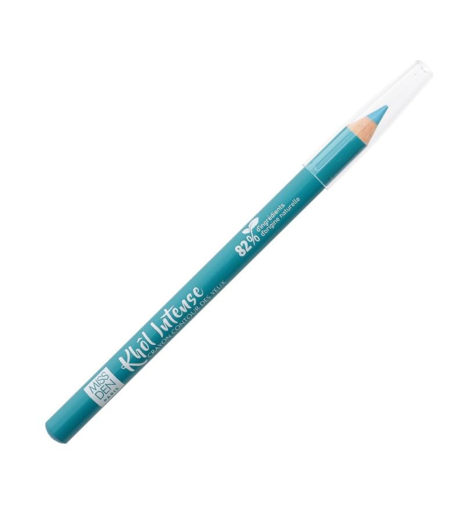 Intense Kohl Pencil - Miss Den - Intense Color - 100% Natural Ingredients - Shade 412 Turquoise Blue - Buy Online on GoSupps.com