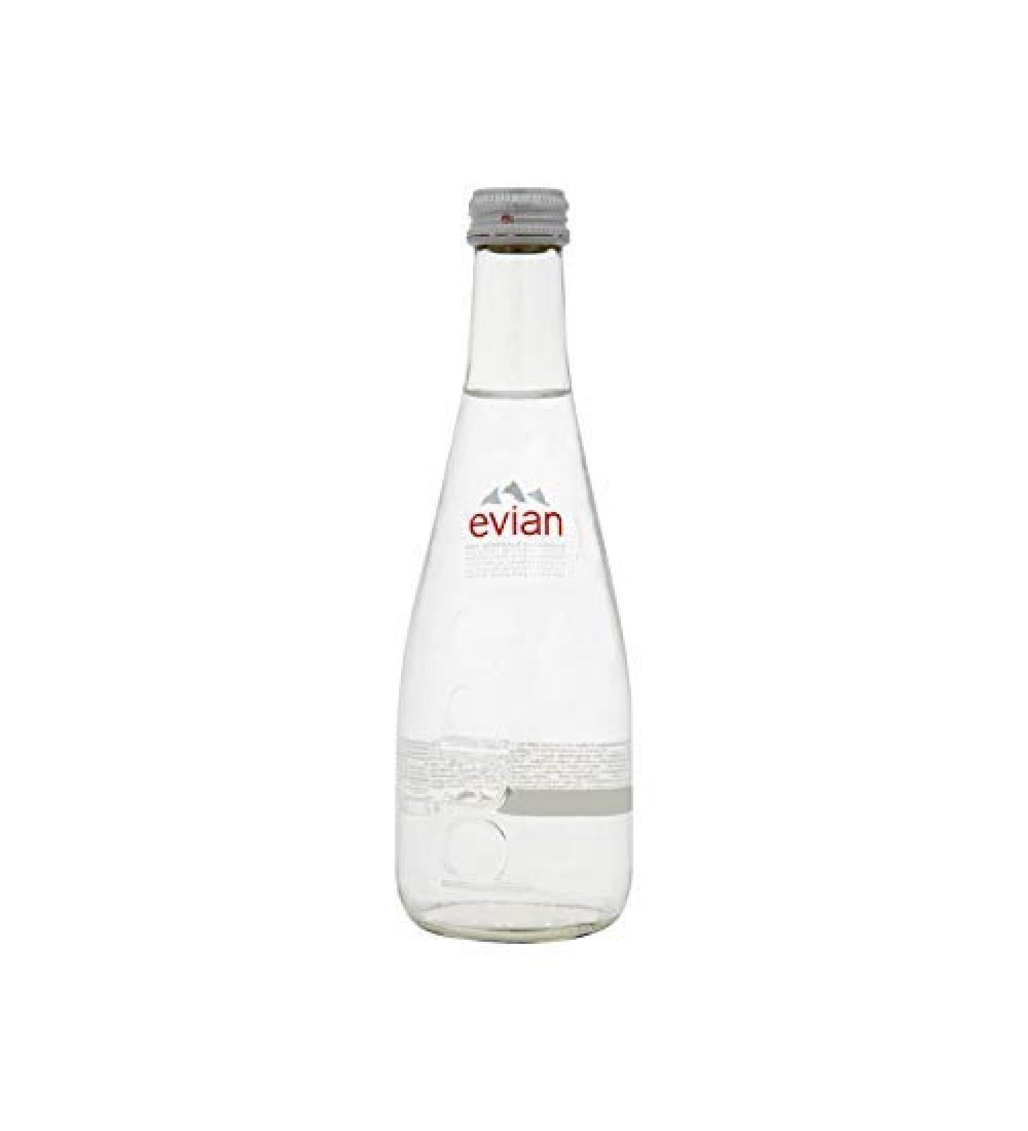 Evian (Non-Sparkling) Natural Spring Water 11.1 Fl Oz (20 Glass Bottles) - 2 pack .2 pack - 11.1 Fl Oz