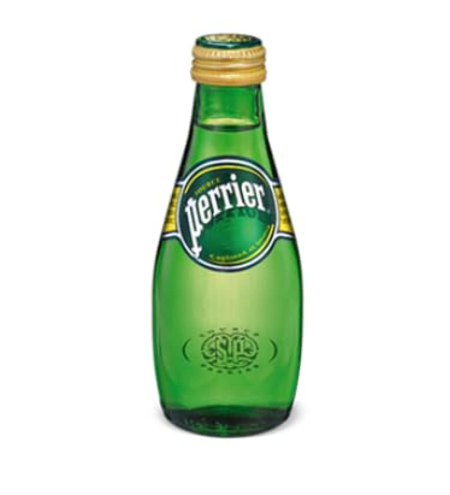 Perrier sparkling mineral water glass bottle 24x20cl - Buy Online on GoSupps.com
