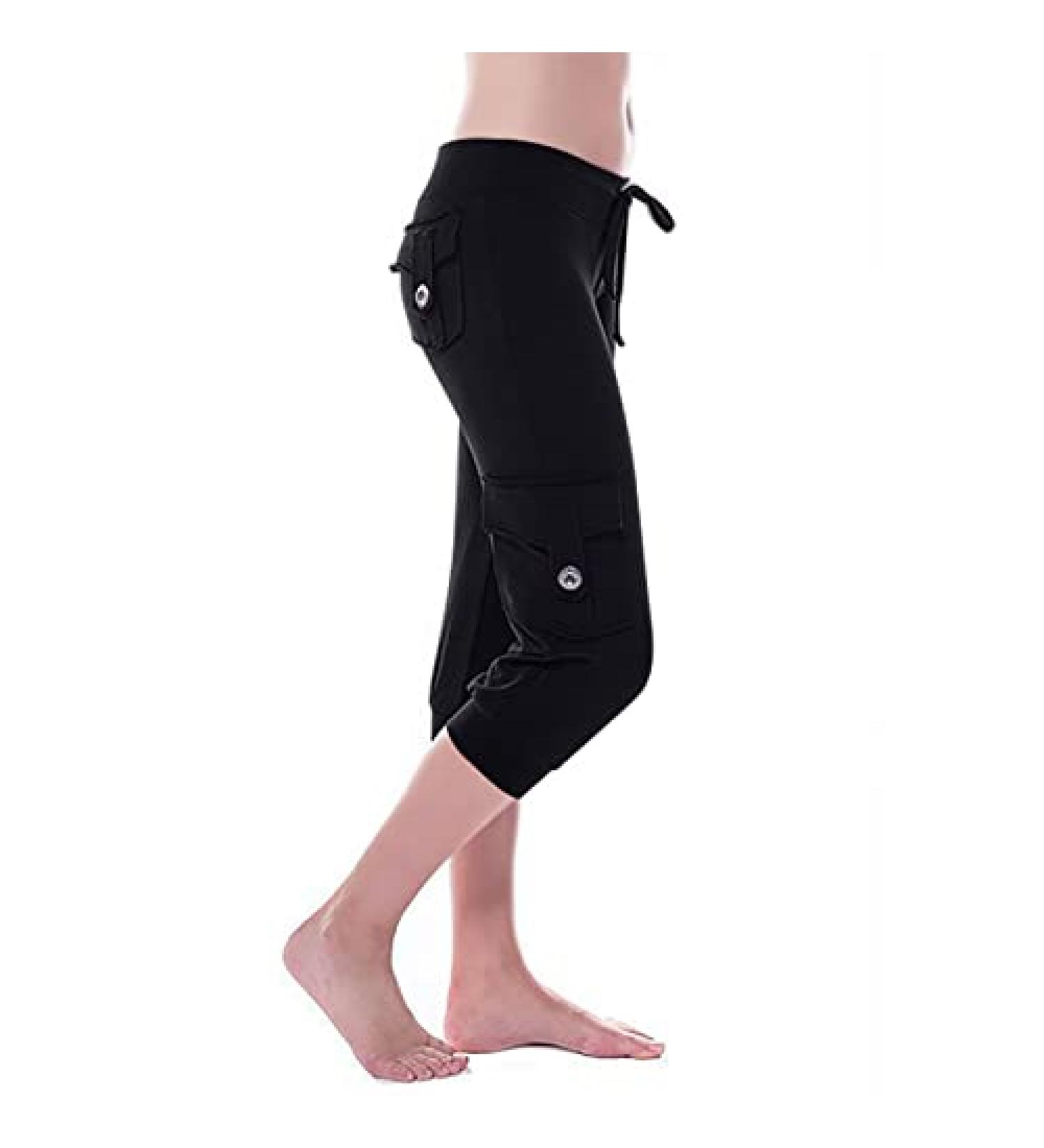 Women's Baggy Cargo Pants 2023 | Casual Joggers with Pockets | Loose Fit Straight Wide Leg Trousers | Y2K Style | Black - Buy Online on GoSupps.com