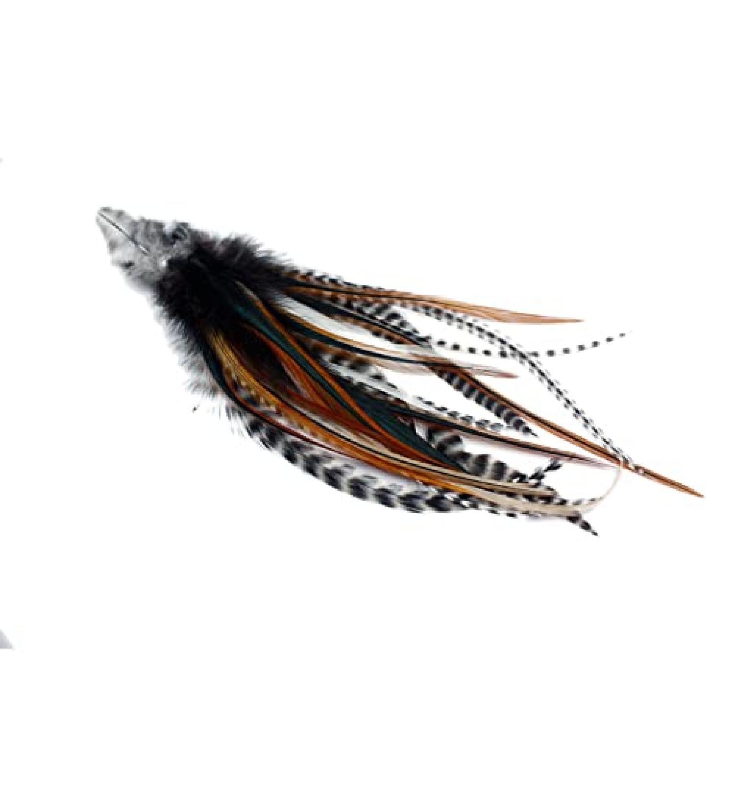 Real Feather Hair Extensions Kit - 25 Mini Fluffys + Rings/Loop + Instructions - Buy Online on GoSupps.com