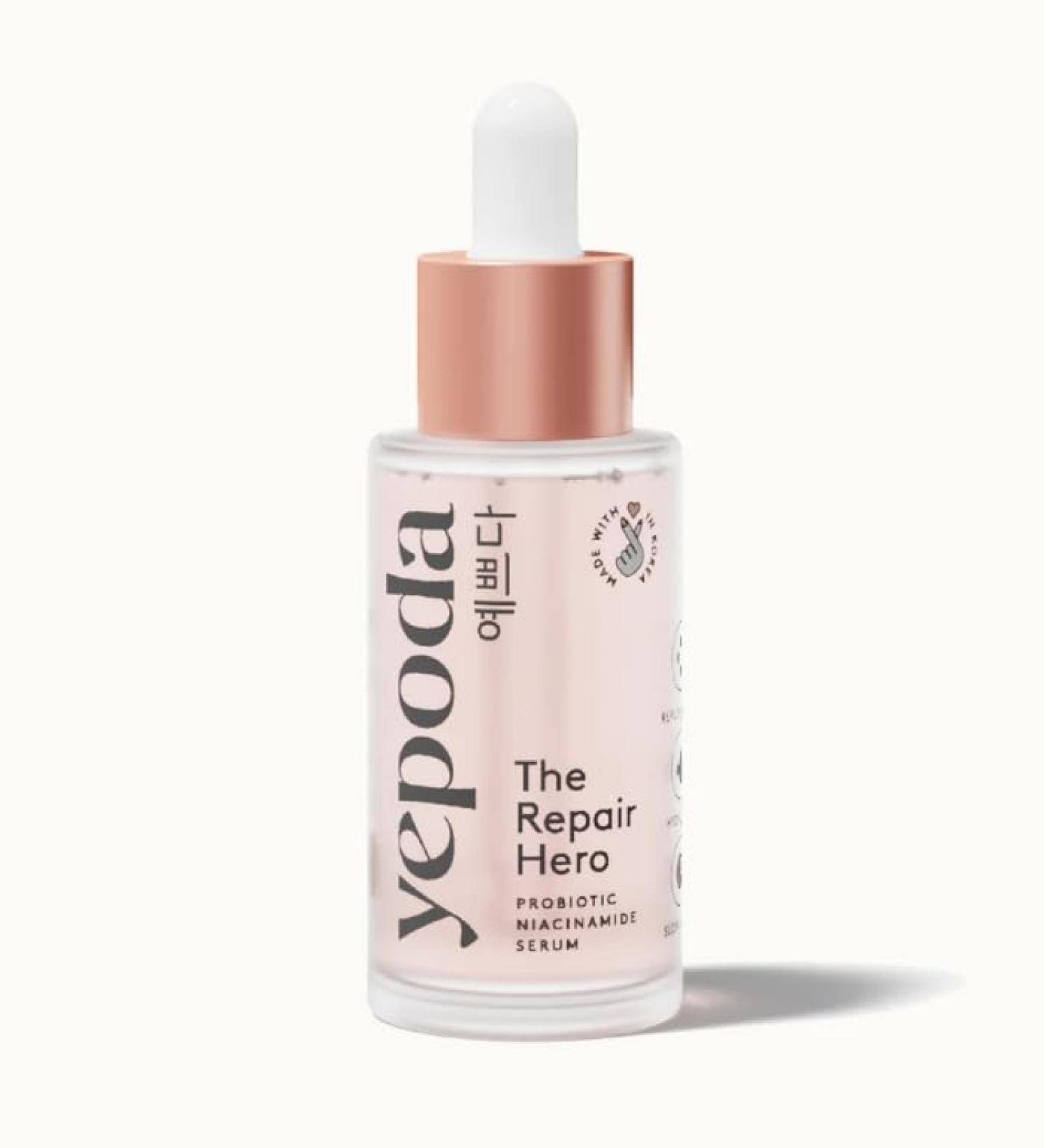 Yepoda Serum Face - Niacinamide & Vitamin B12 for Radiant Skin | Hyaluronic Acid Peptide Facial Care 30ml - Buy Online on GoSupps.com
