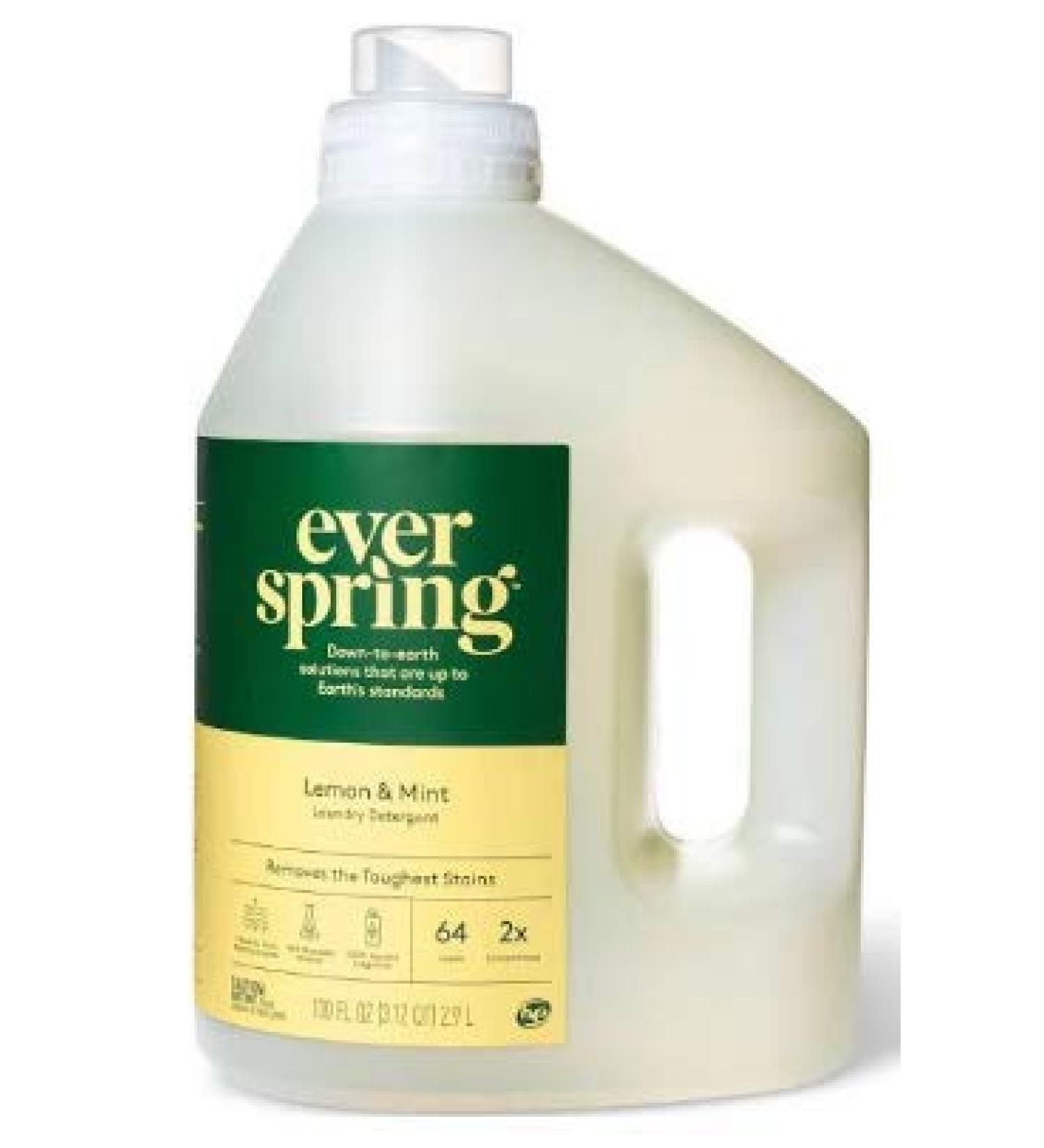 Everspring HE Laundry Detergent 100 FL OZ (3.12 QT) 2.9 L (Lemon & Mint)
